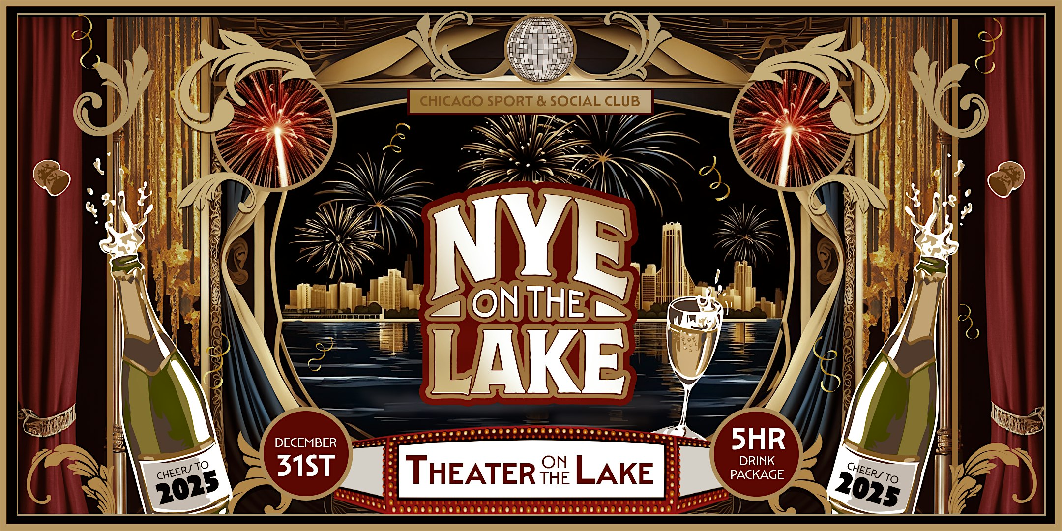 New Year’s Eve Party at Theater on the Lake – Chicago, IL