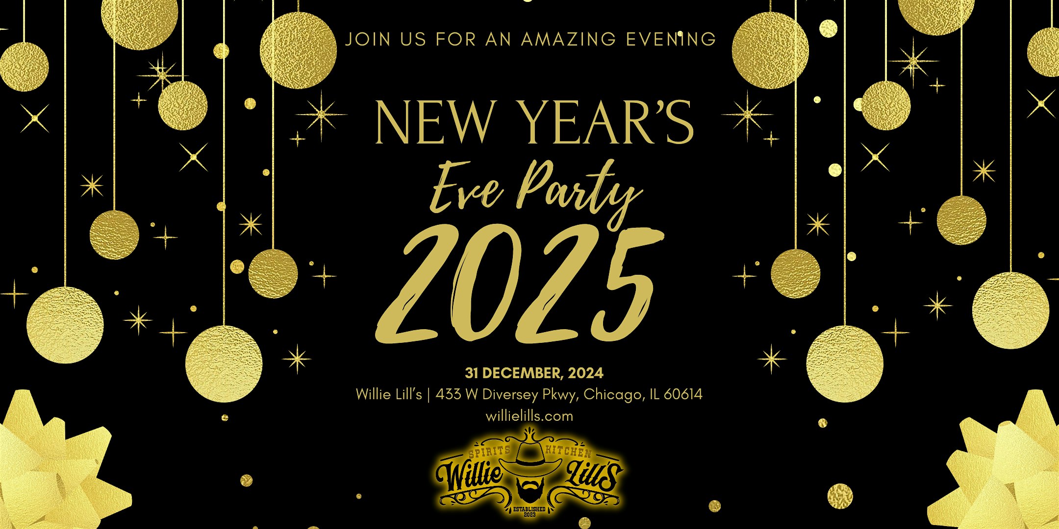 New Year’s Eve at Willie Lill’s – Chicago, IL