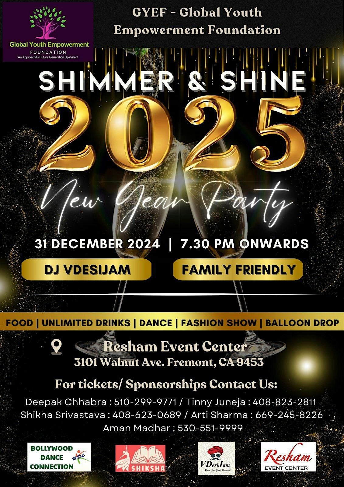 Happy New Year 2025 Party – Fremont, CA