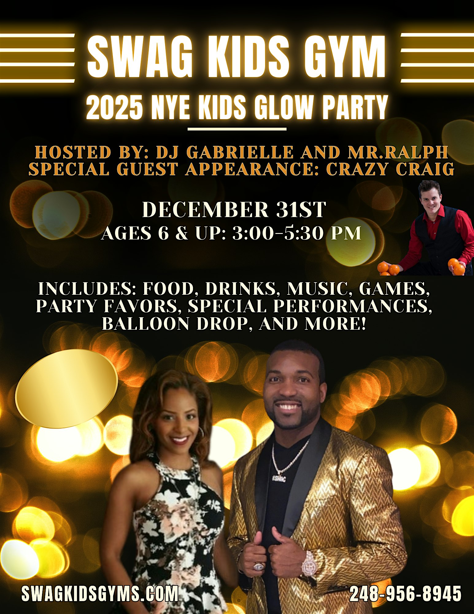 New Years Eve Party for Kids Ages 6 and up – West Bloomfield Township, MI