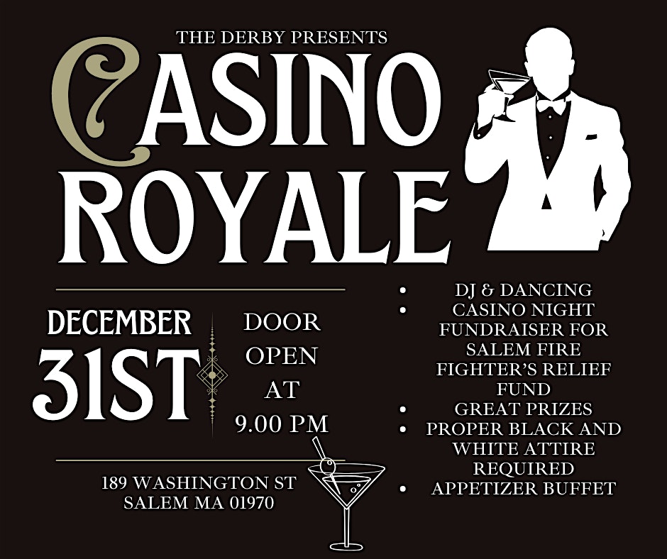 Casino Royale New Year’s Eve Fundraiser – Salem, MA