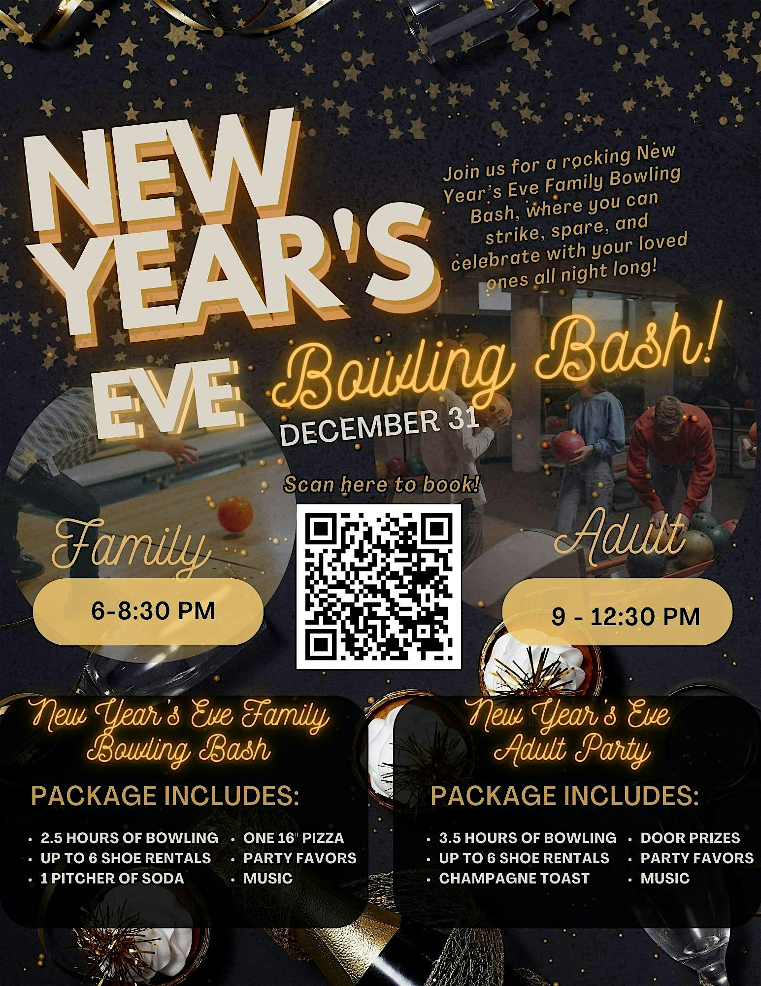 NYE Bowling Bash at Stardust – Addison, IL