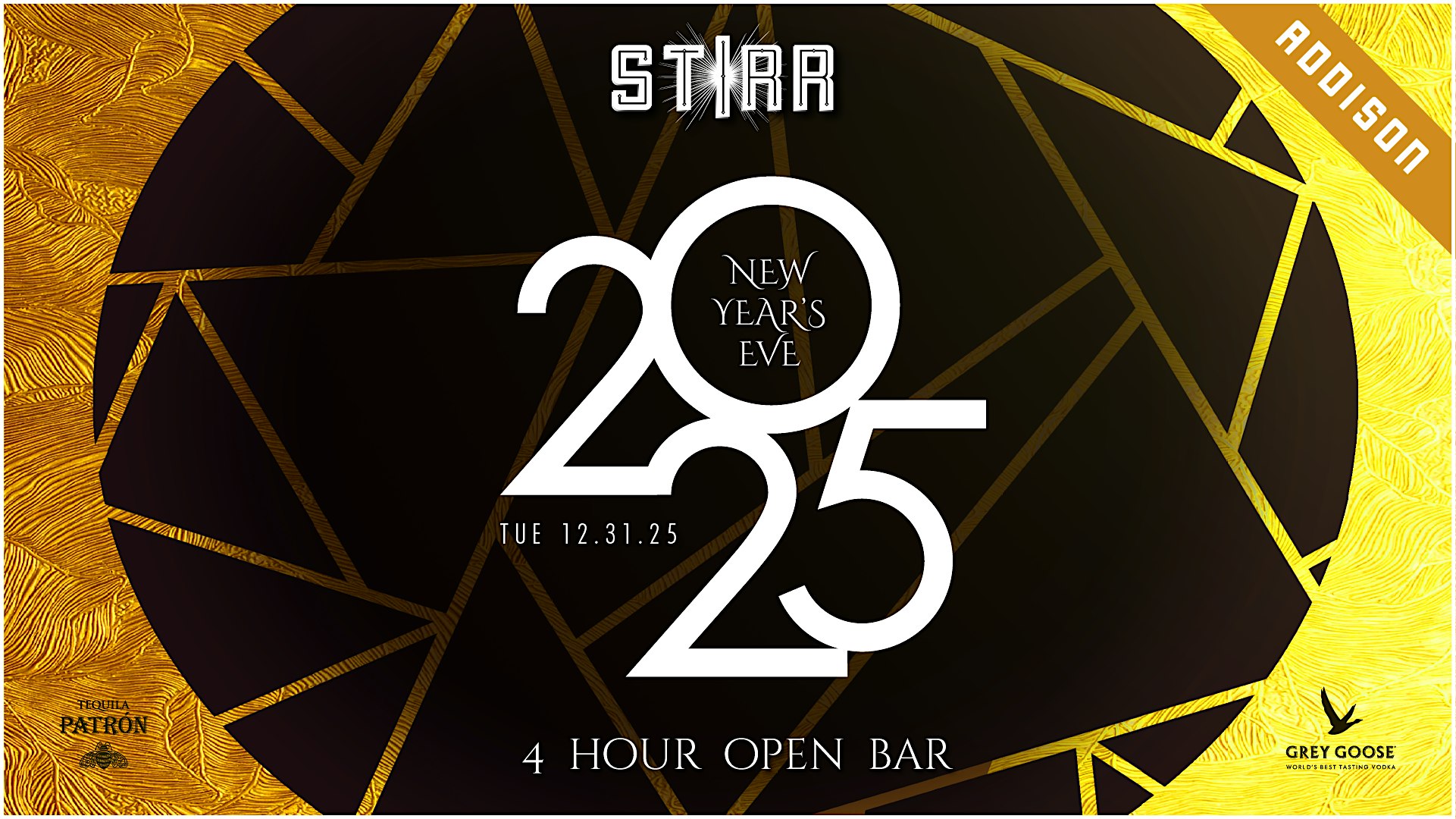 NYE 2025 – STIRR ADDISON – Dallas, TX