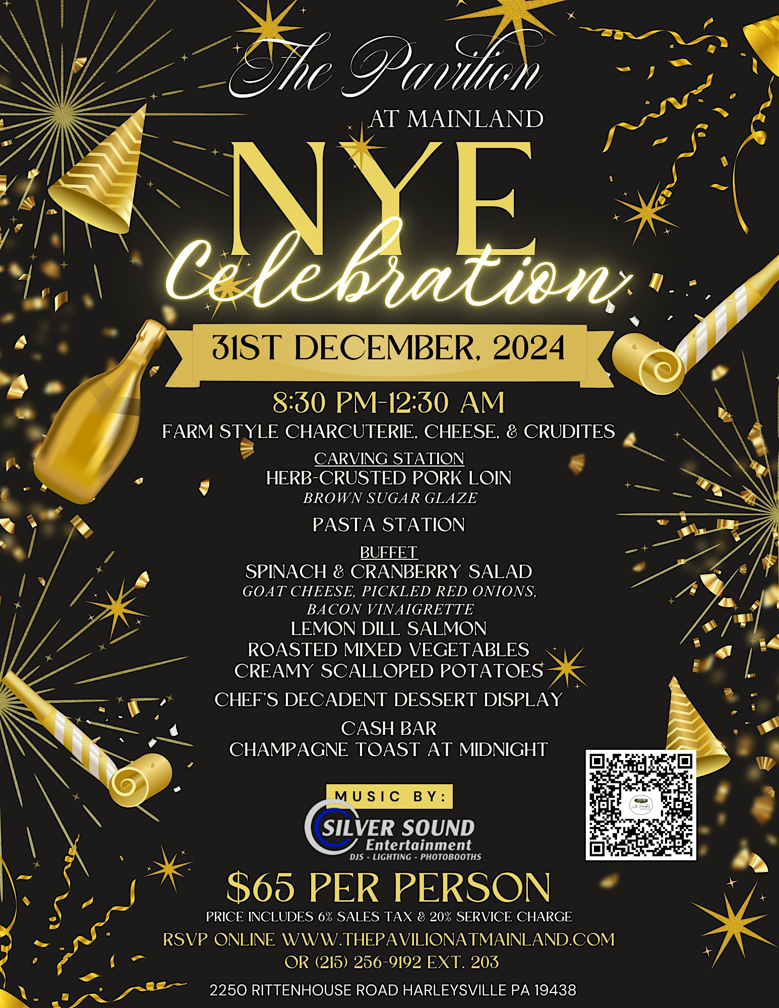 New Year’s Eve Celebration at The Pavilion – Harleysville, PA