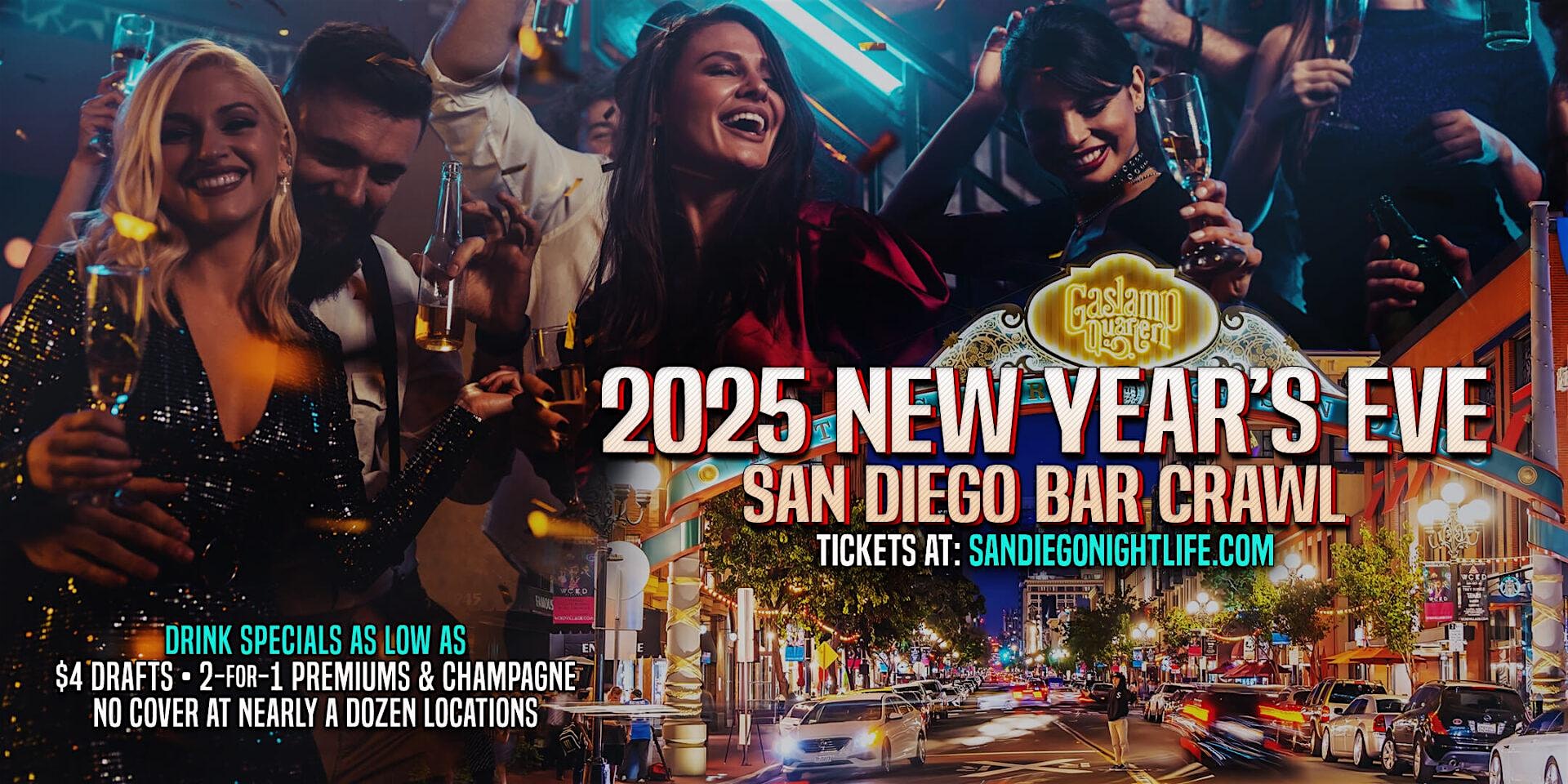 San Diego New Years Eve Bar Crawl Party 2025 – San Diego, CA