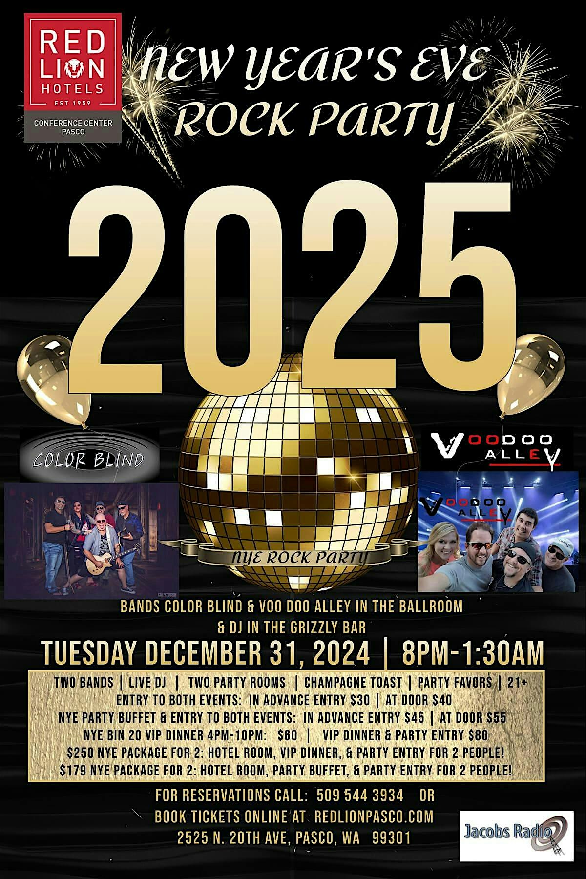 NEW YEAR’S EVE ROCK PARTY @ RED LION PASCO – Pasco, WA