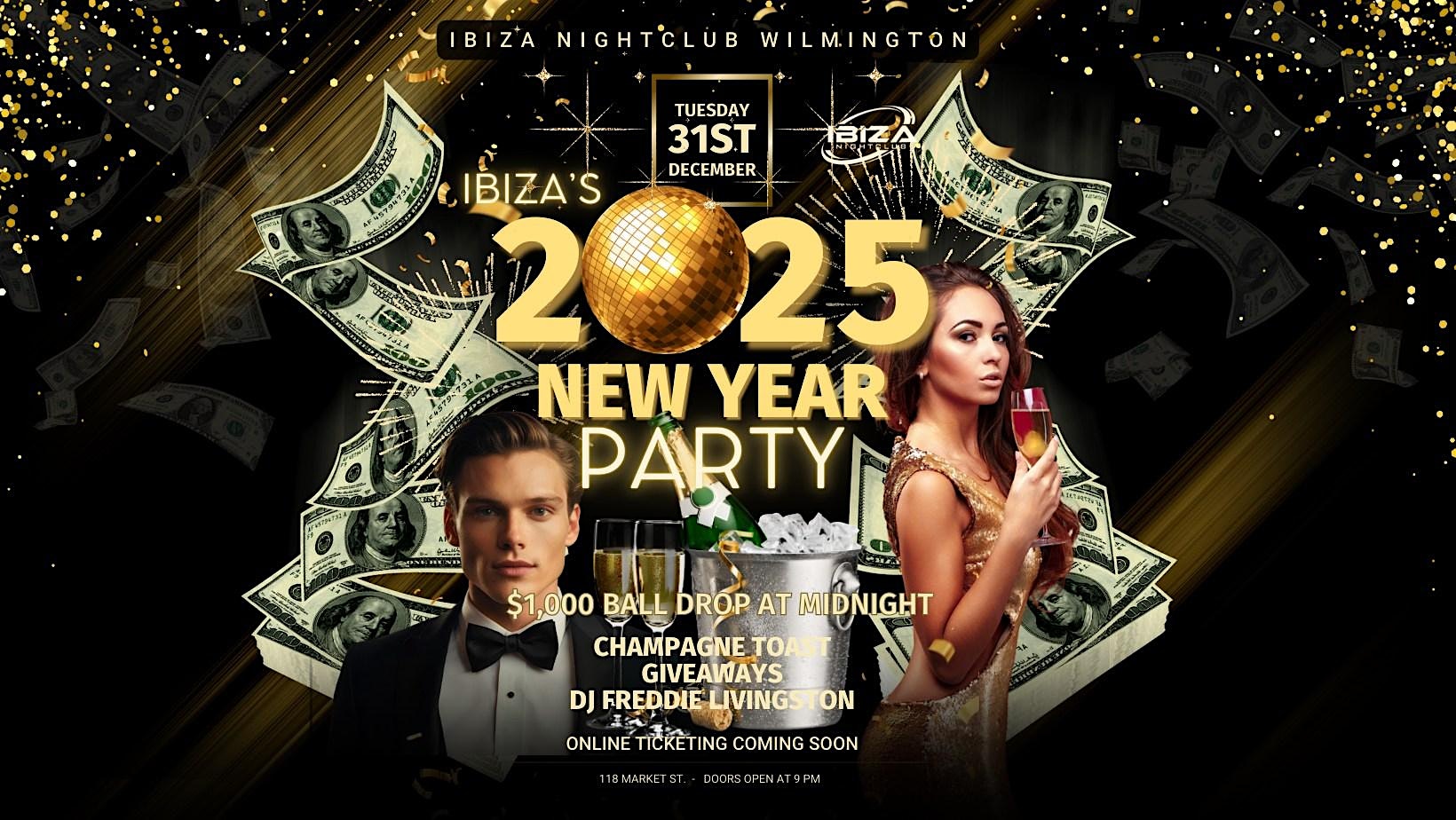 Ibiza Nightclub New Years Eve Dance Party 2025 – Wilmington, NC