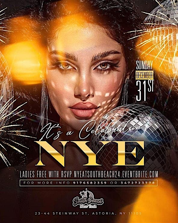 NEW YEARS EVE 2025 AT SOUTH BEACH ASTORIA! FREE CHAMPAGNE TOAST – Queens, NY