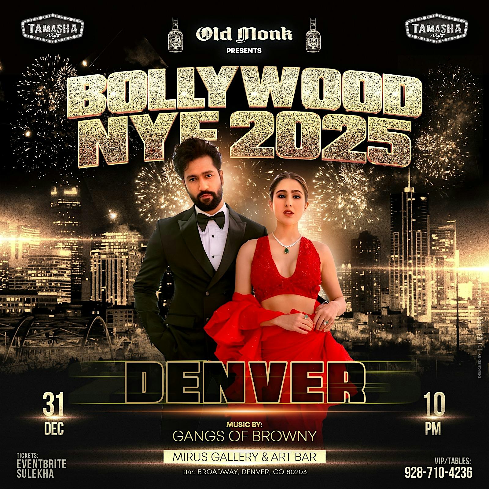 DENVER BOLLYWOOD GRANDUER NYE 2025 @TEMPLE (MIRUS ROOM) – Denver, CO