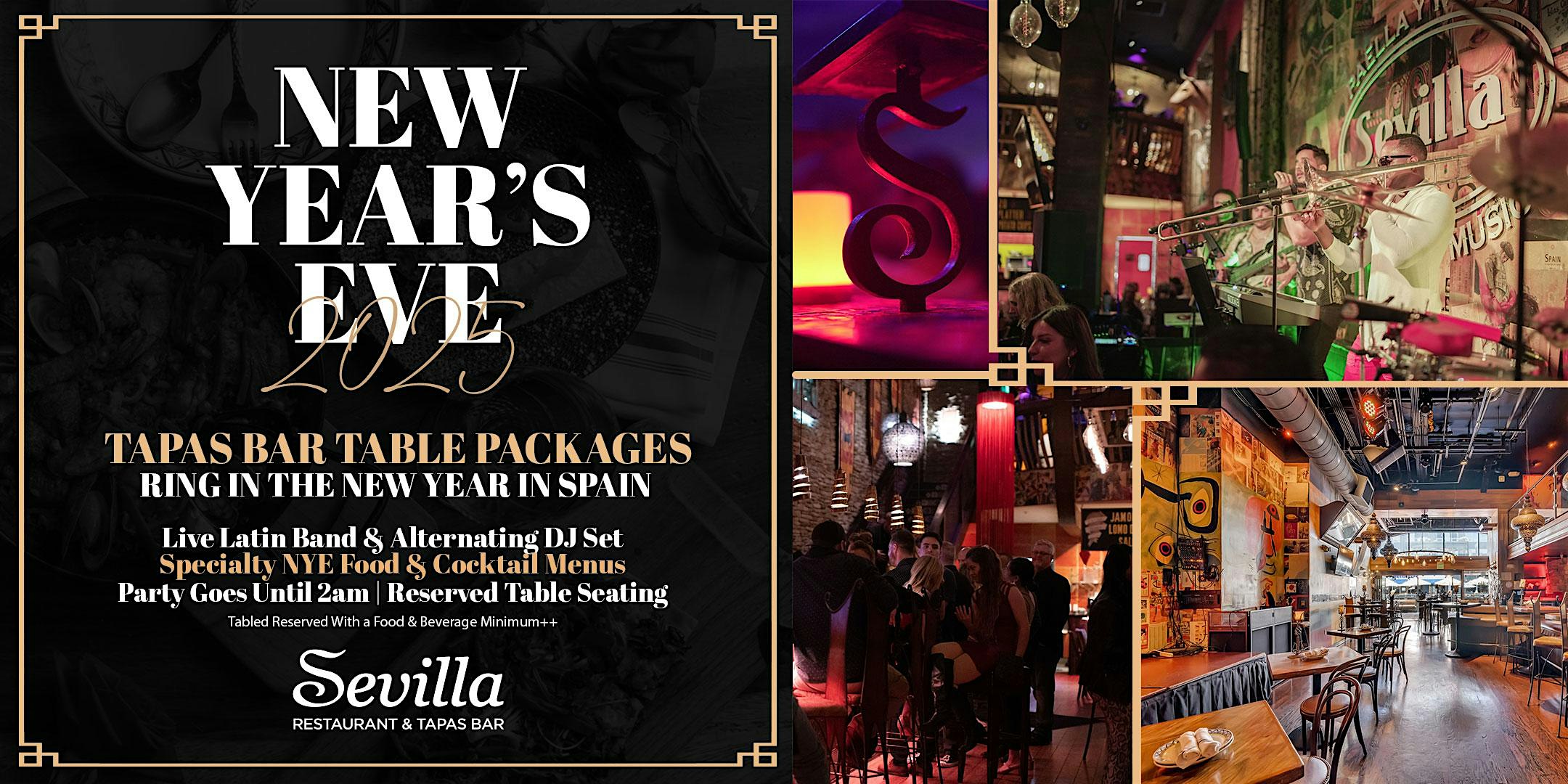 New Year’s Eve Tapas Bar Table Package at Cafe Sevilla of Long Beach – Long Beach, CA