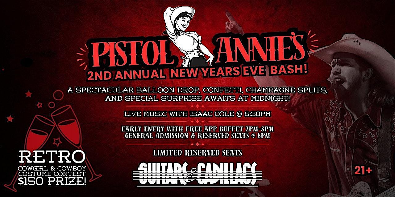 NYE – GUITARS & CADILLACS – RETRO PISTOL ANNIE – NEW YEARS EVE – Overland Park, KS