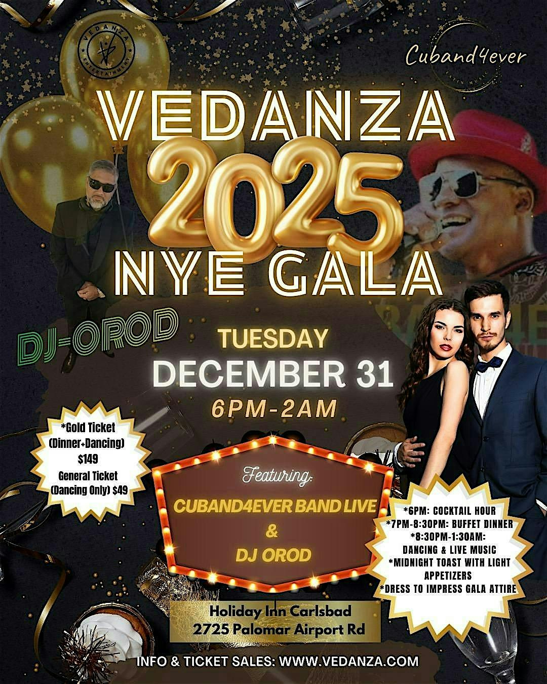 VeDanza New Years Eve Party – Carlsbad, CA