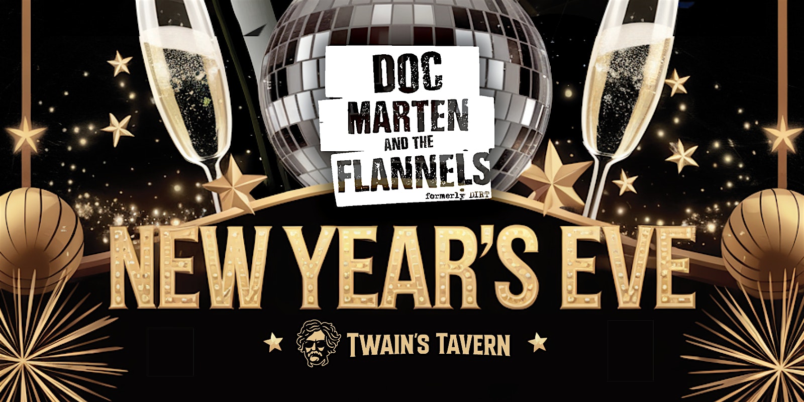 NYE at Twain’s Tavern featuring Doc Marten and The Flannels! – Pasadena, MD