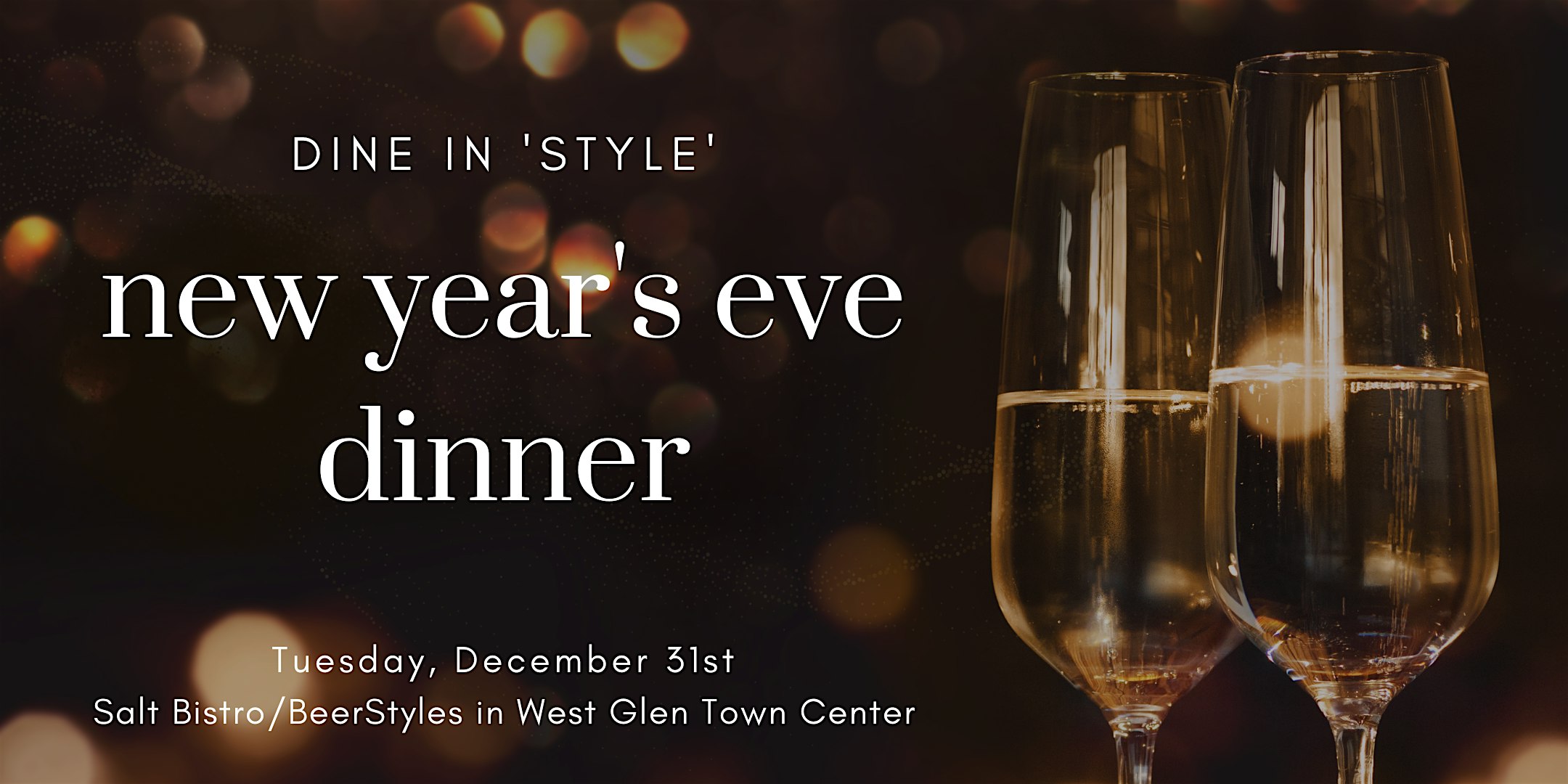 New Year’s Eve Dinner – Dining in ‘Style’ – West Des Moines, IA