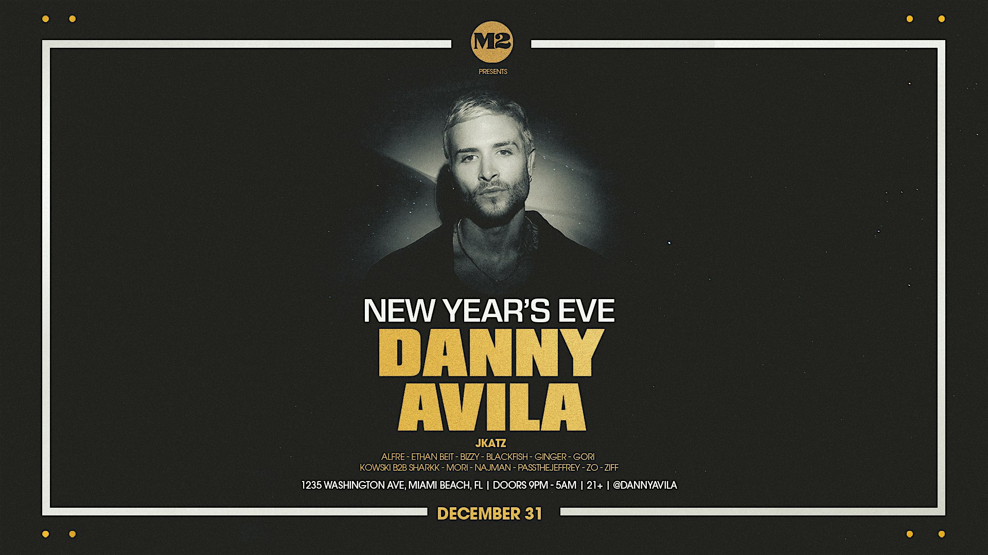 Danny Avila at M2 Nightclub New Years Eve 2025 – Miami Beach, FL