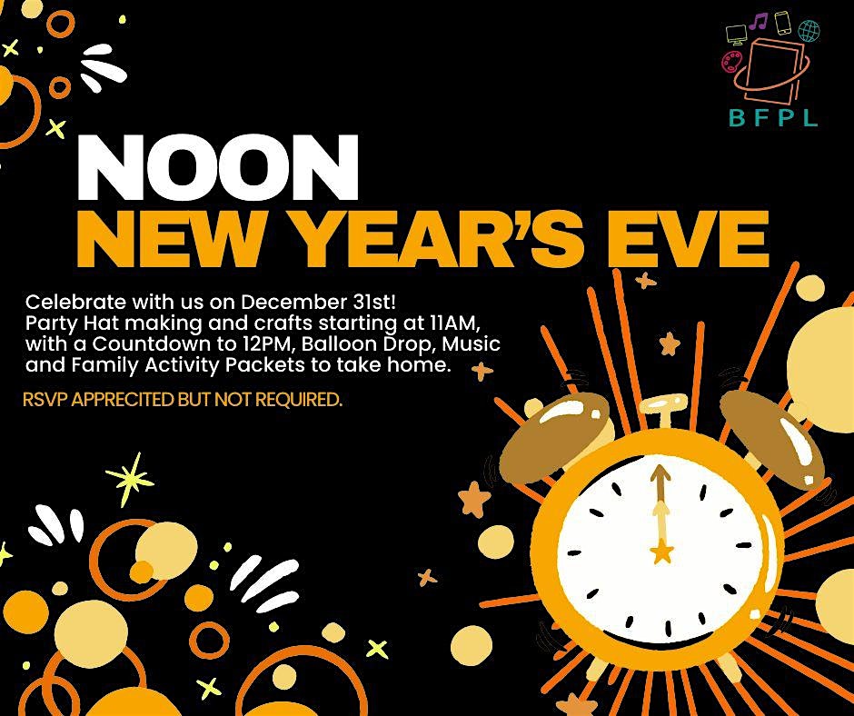 Noon Year’s Eve (All Ages) – Beacon Falls, CT