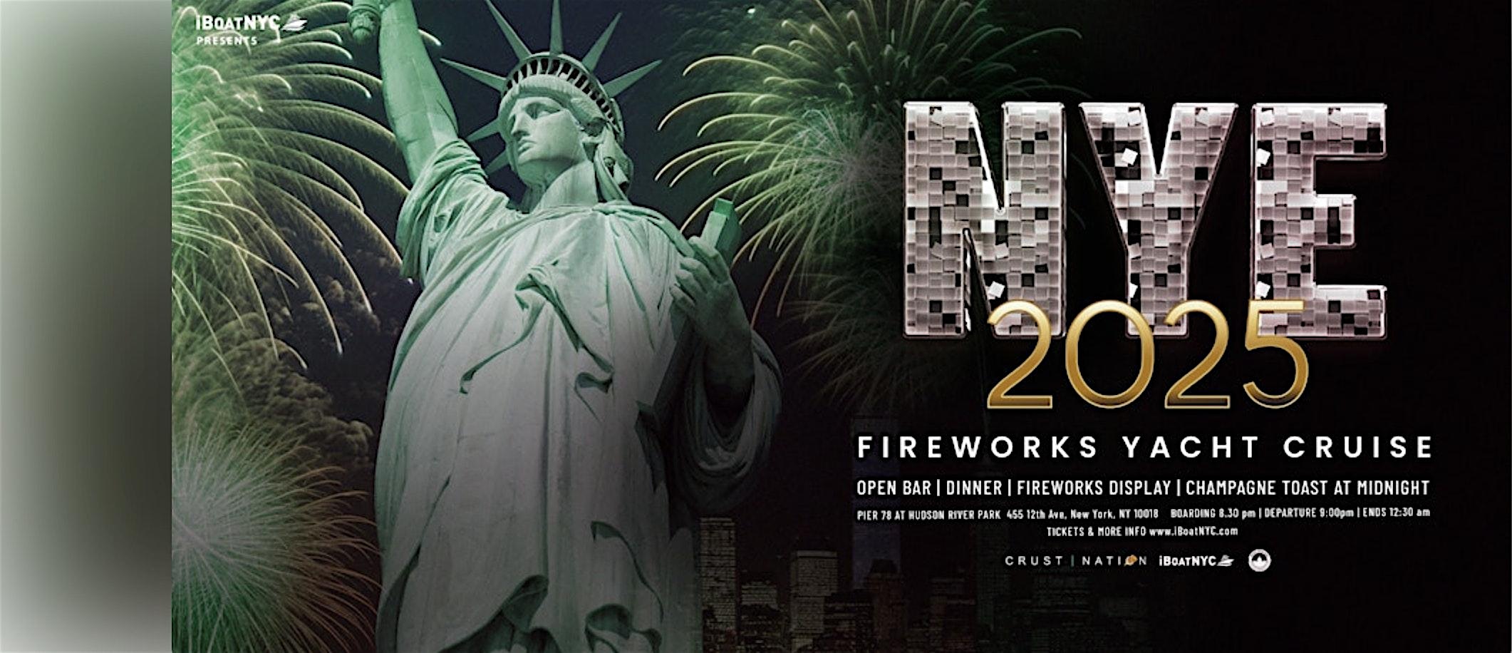 New Year’s Eve Fireworks Viewing Party | Yacht Cruise 2025 ALL AGES – New York, NY