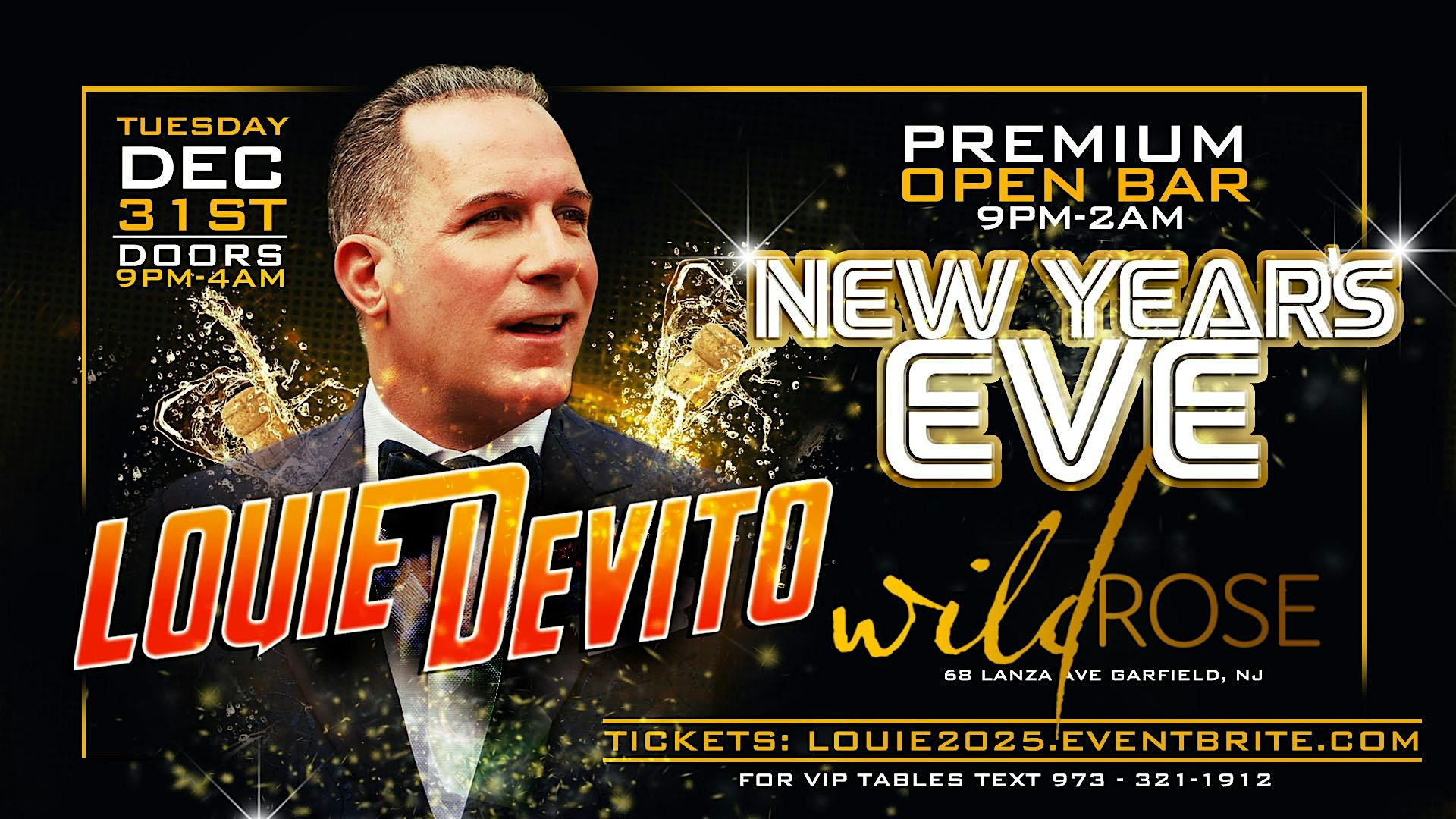 Louie DeVito’s New Year’s Eve Party @ Wild Rose! – Garfield, NJ