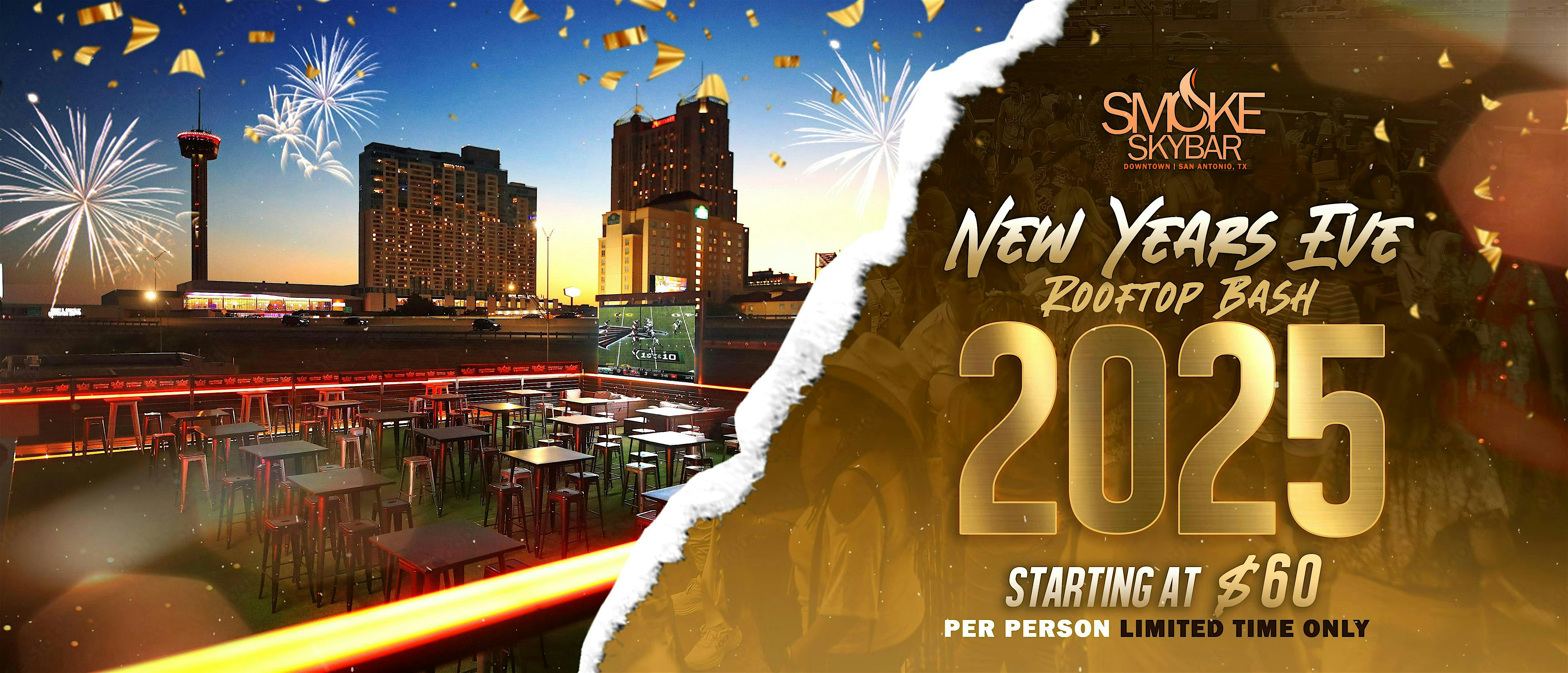 New Years EVE at Smoke Skybar 2025 – San Antonio, TX