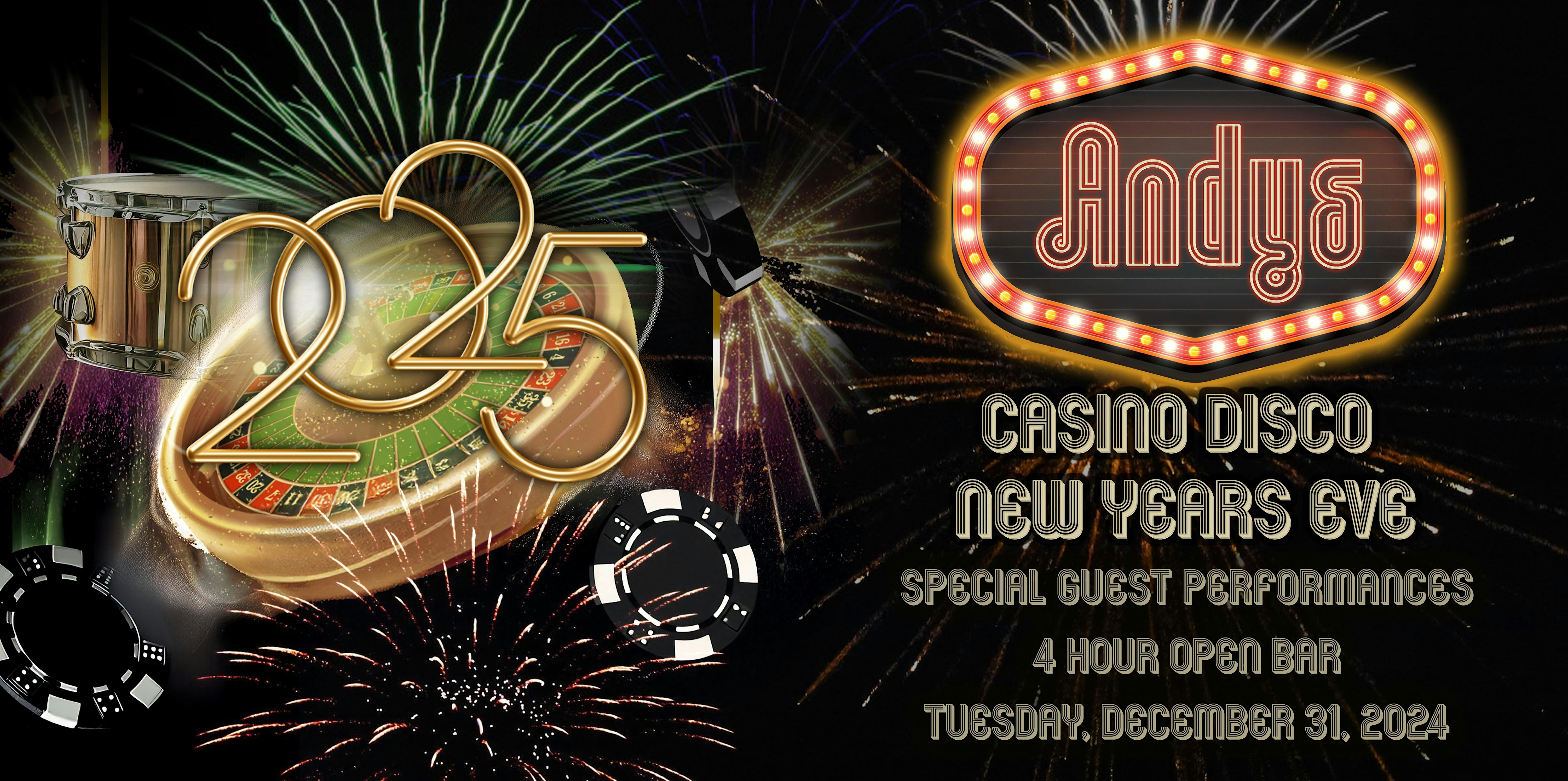 ANDYS CASINO DISCO NYE 2025 *OPEN BAR* – West Hollywood, CA