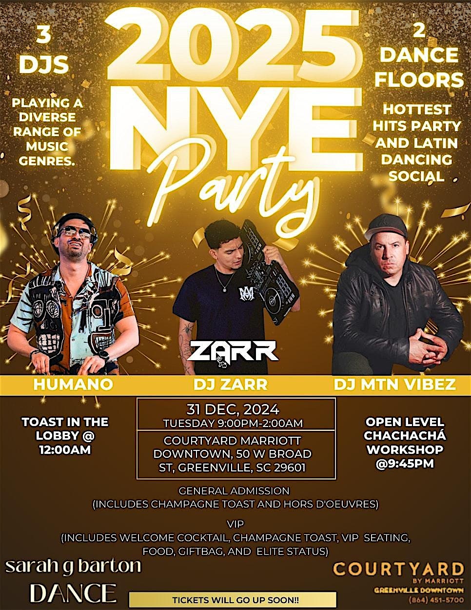 New Years Eve Party @ The Marriott Downtown – Greenville, SC