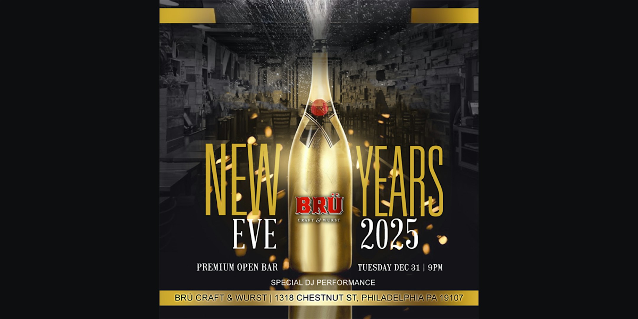 Bru Craft & Wurst New Years Eve Party! BY GET OUT – Philadelphia, PA