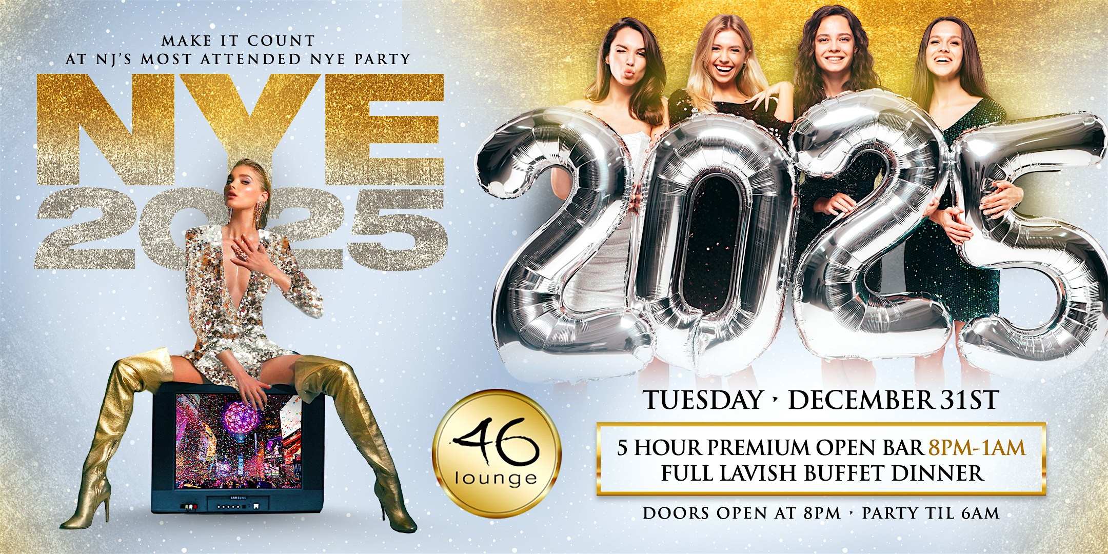 New Year’s Eve 2025 at 46 Lounge – Totowa, NJ