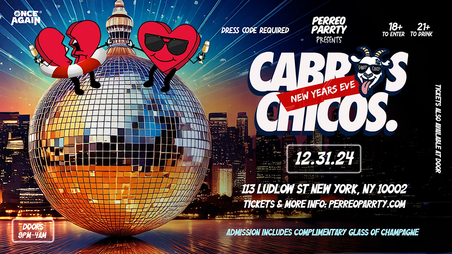 New Years Eve Celebration Ball Drop NYC – Latin & Reggaeton Party – 18+ – New York, NY