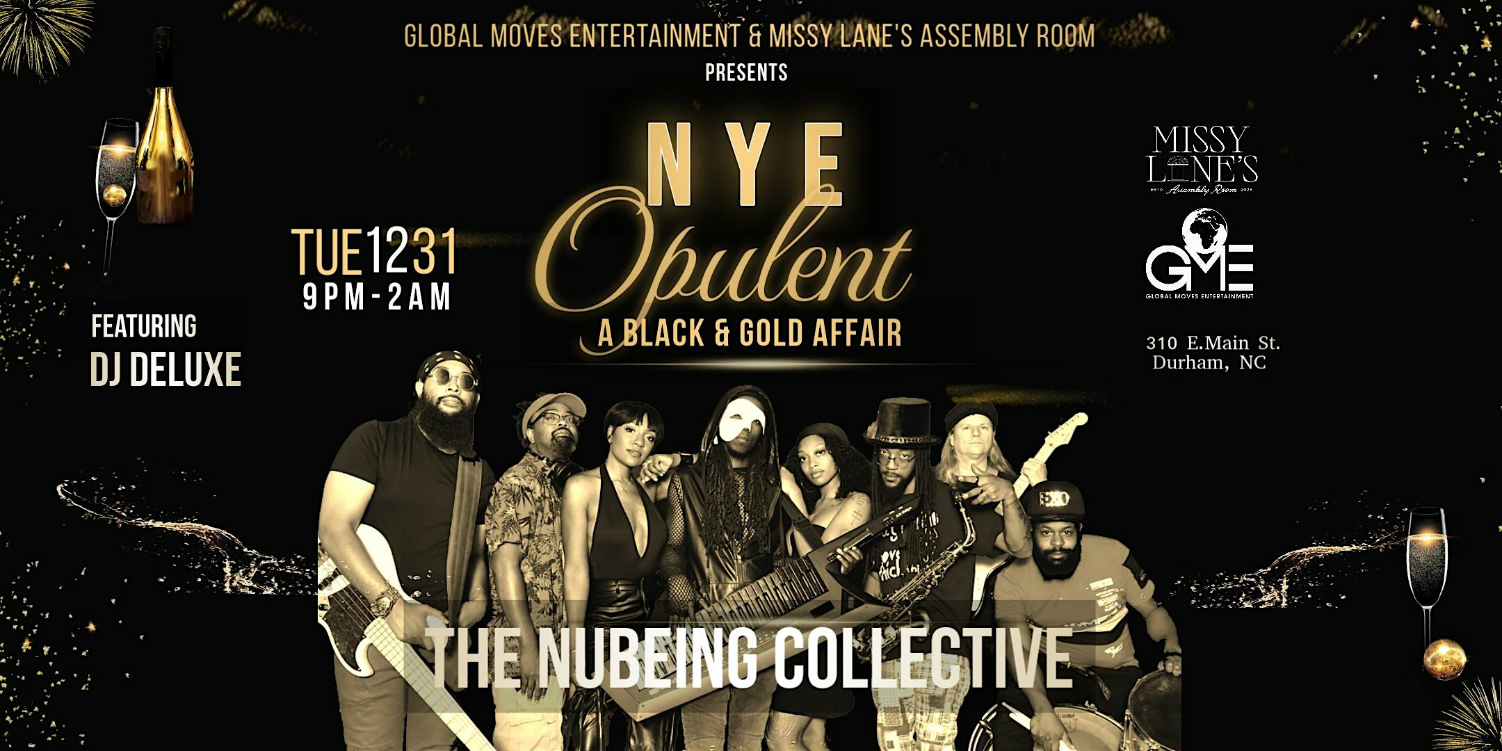 OPULENT NYE: A Black & Gold Affair at Missy Lane’s (Durham, NC) – Durham, NC