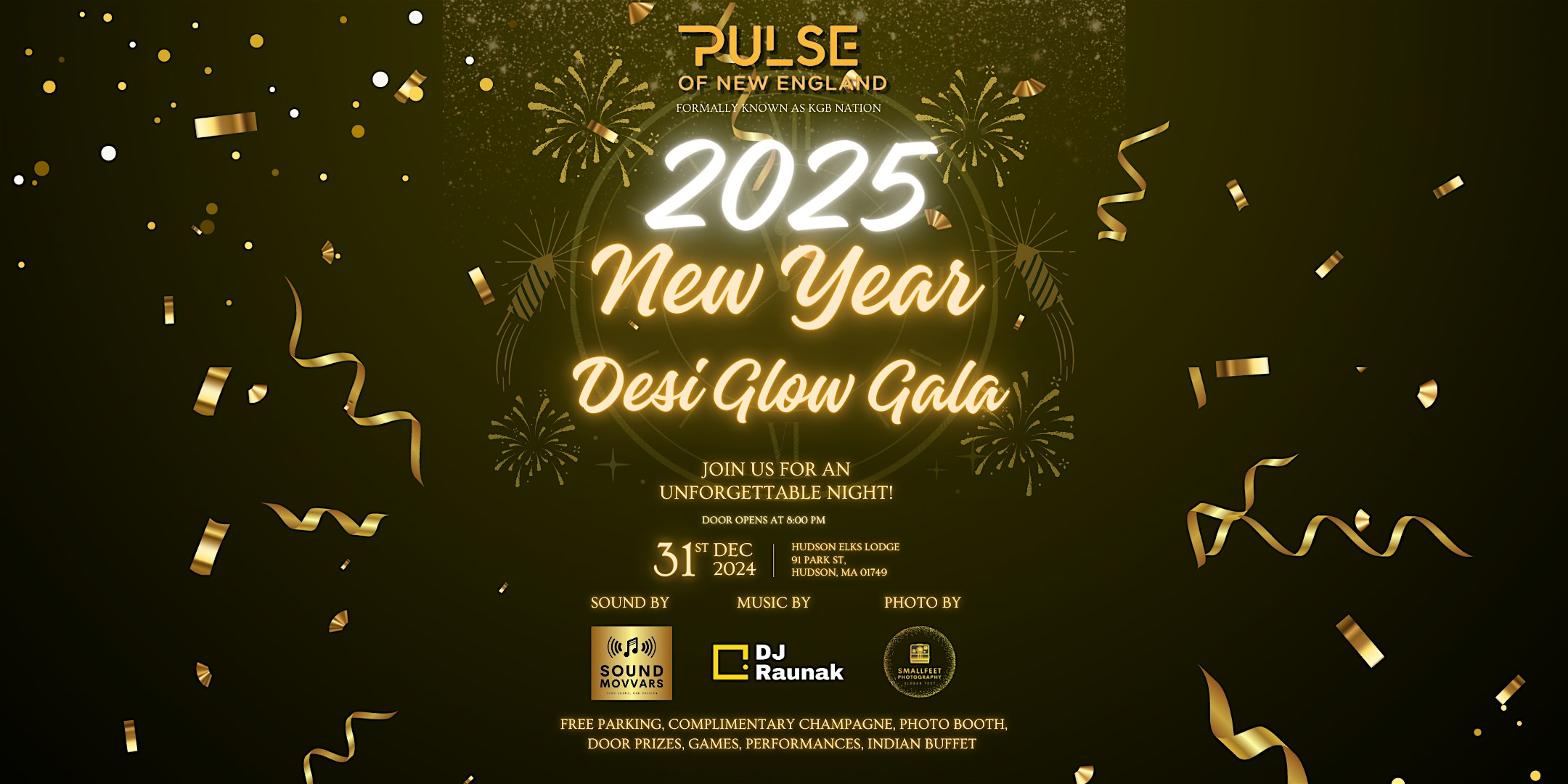 Desi Glow Gala 2025 New Year Party – Hudson, MA