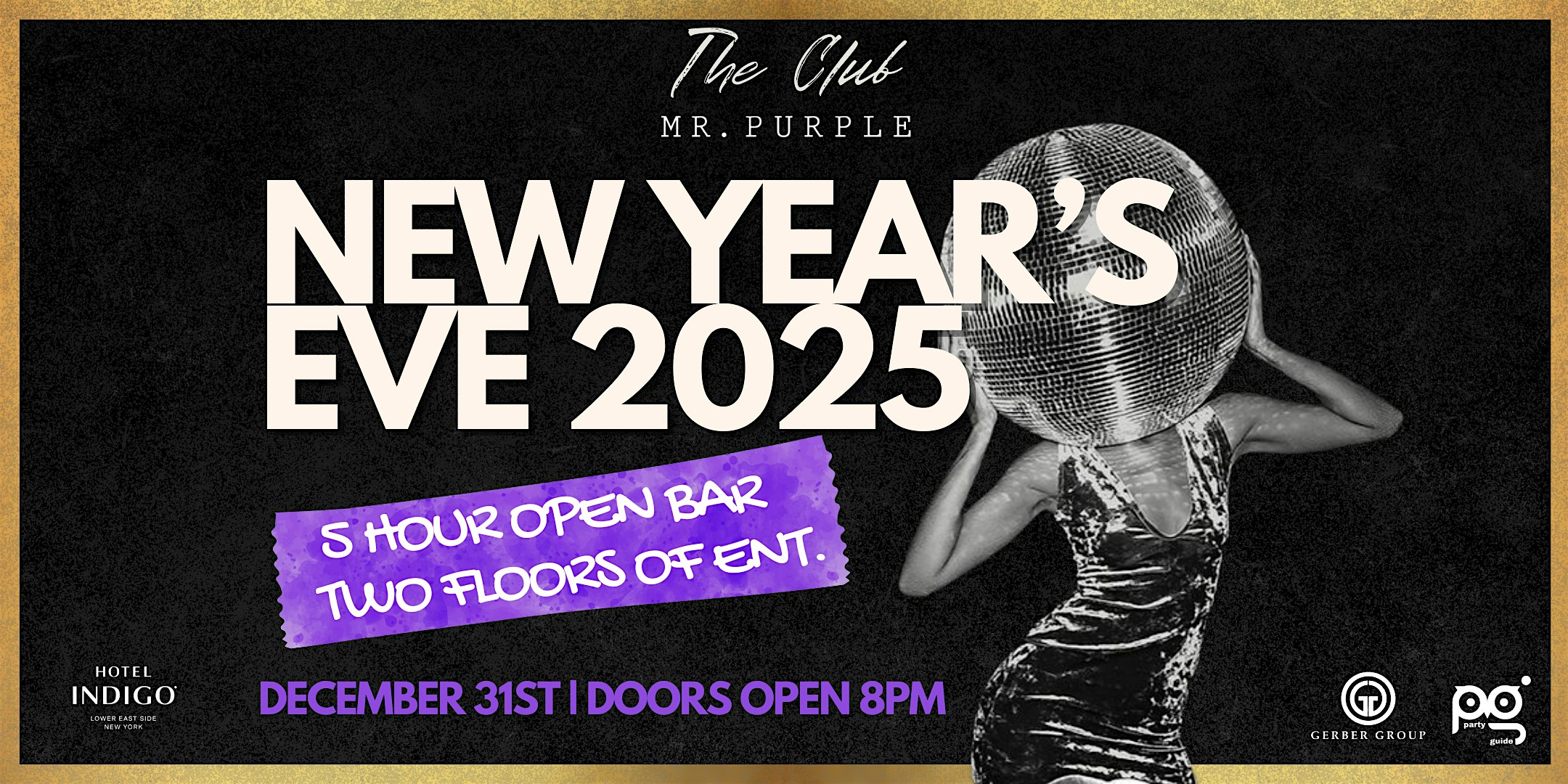 New Year’s Eve 2025 at Mr. Purple Rooftop & The Club at Hotel Indigo LES – New York, NY