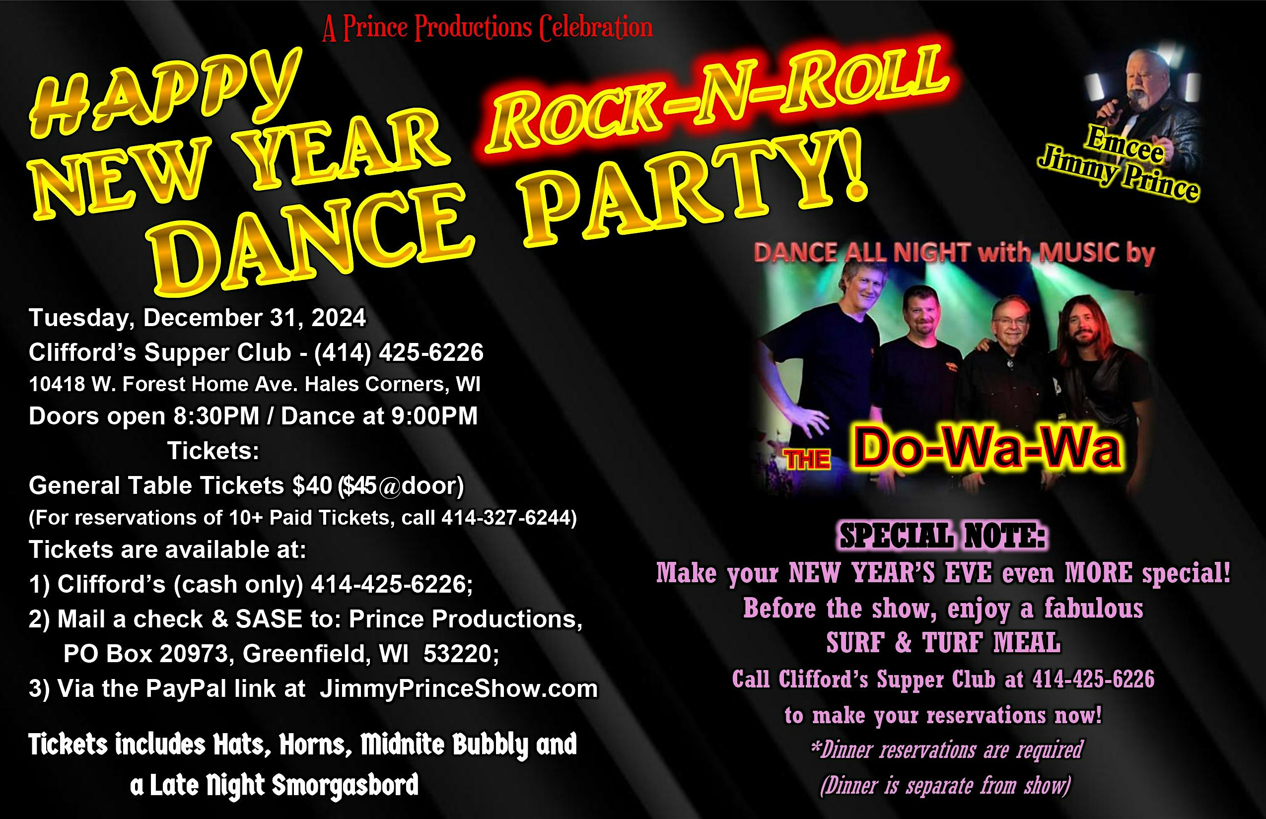 New Year’s Eve ROCK-N-ROLL Dance Party – Hales Corners, WI