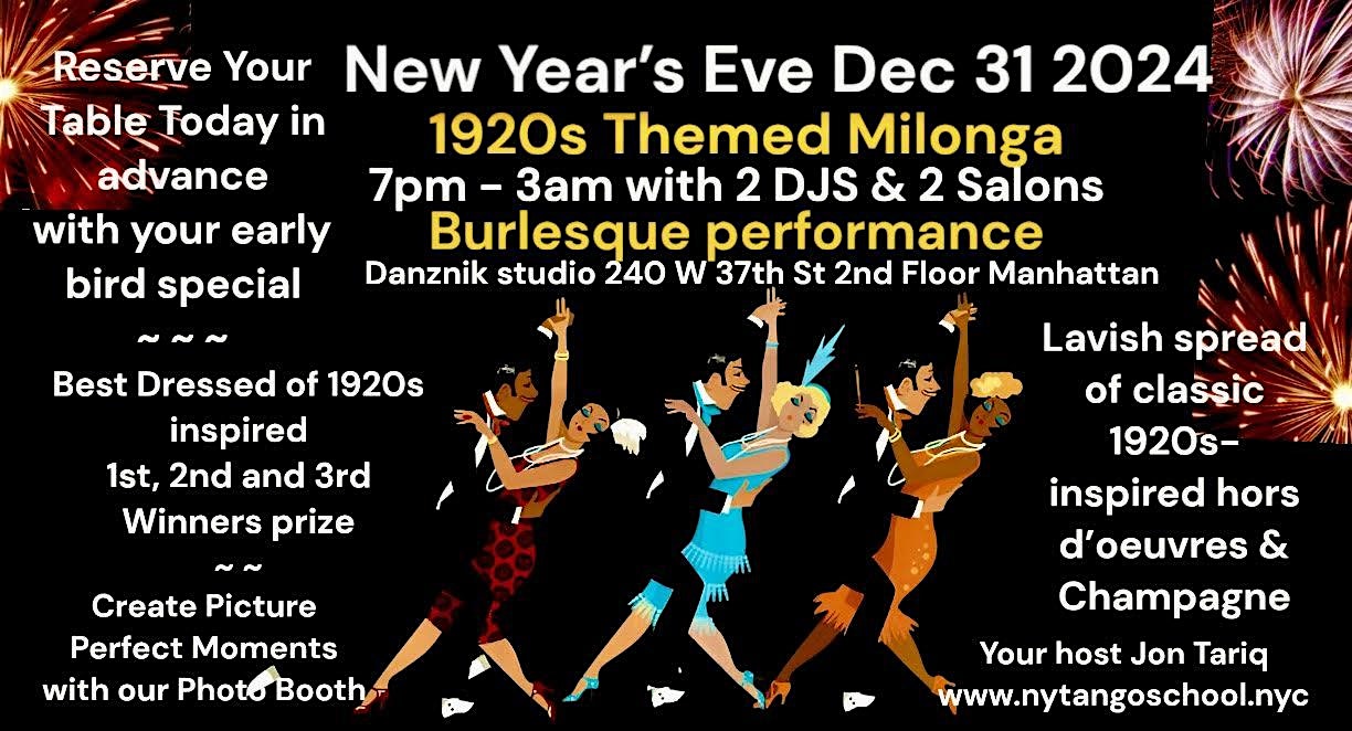 New Year’s Eve 1920s Themed Milonga BLACK & GOLD – New York, NY