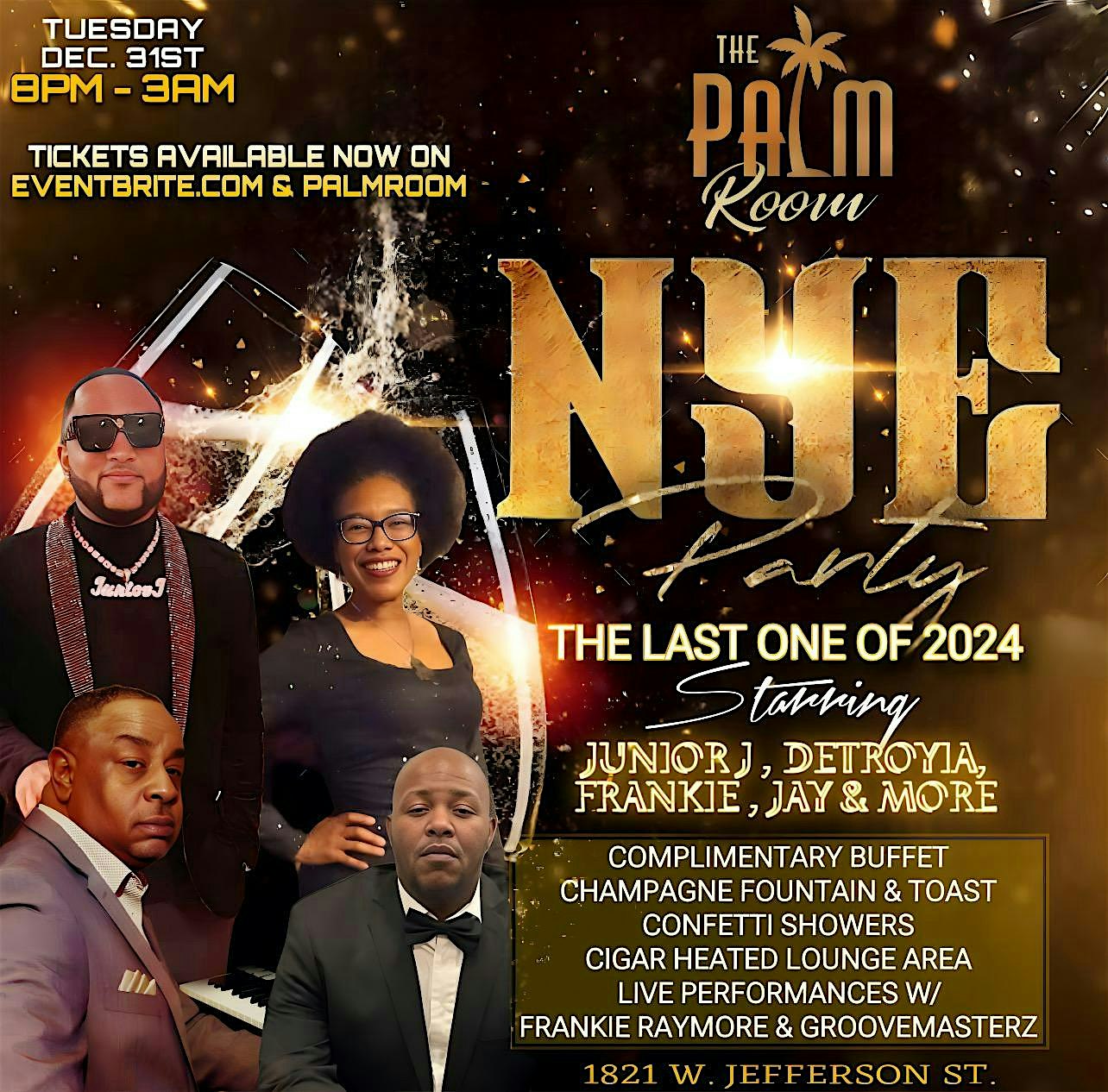 THE PALM ROOM NEW YEARS EVE 2024 XPERIENCE – Louisville, KY