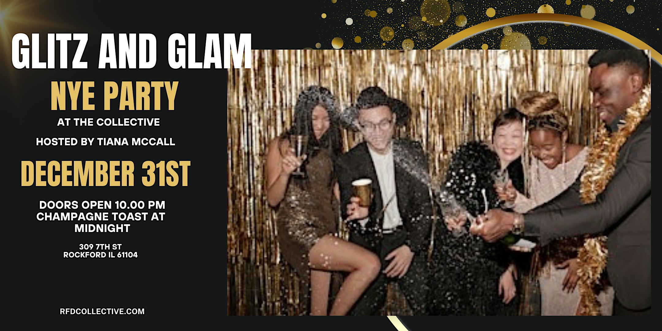 Glitz and Glam New Year’s Eve at The Collective – Rockford, IL