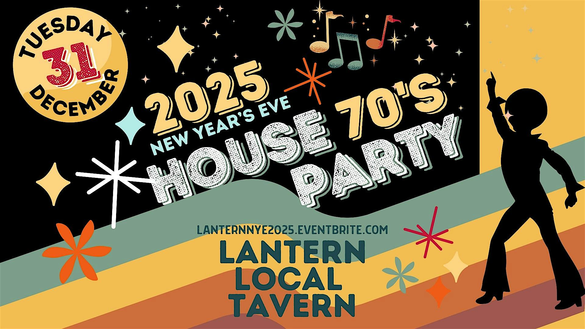 Lantern Local Tavern New Years Eve 2025: 70s House Party & Open Bar and DJ – Lantana, FL