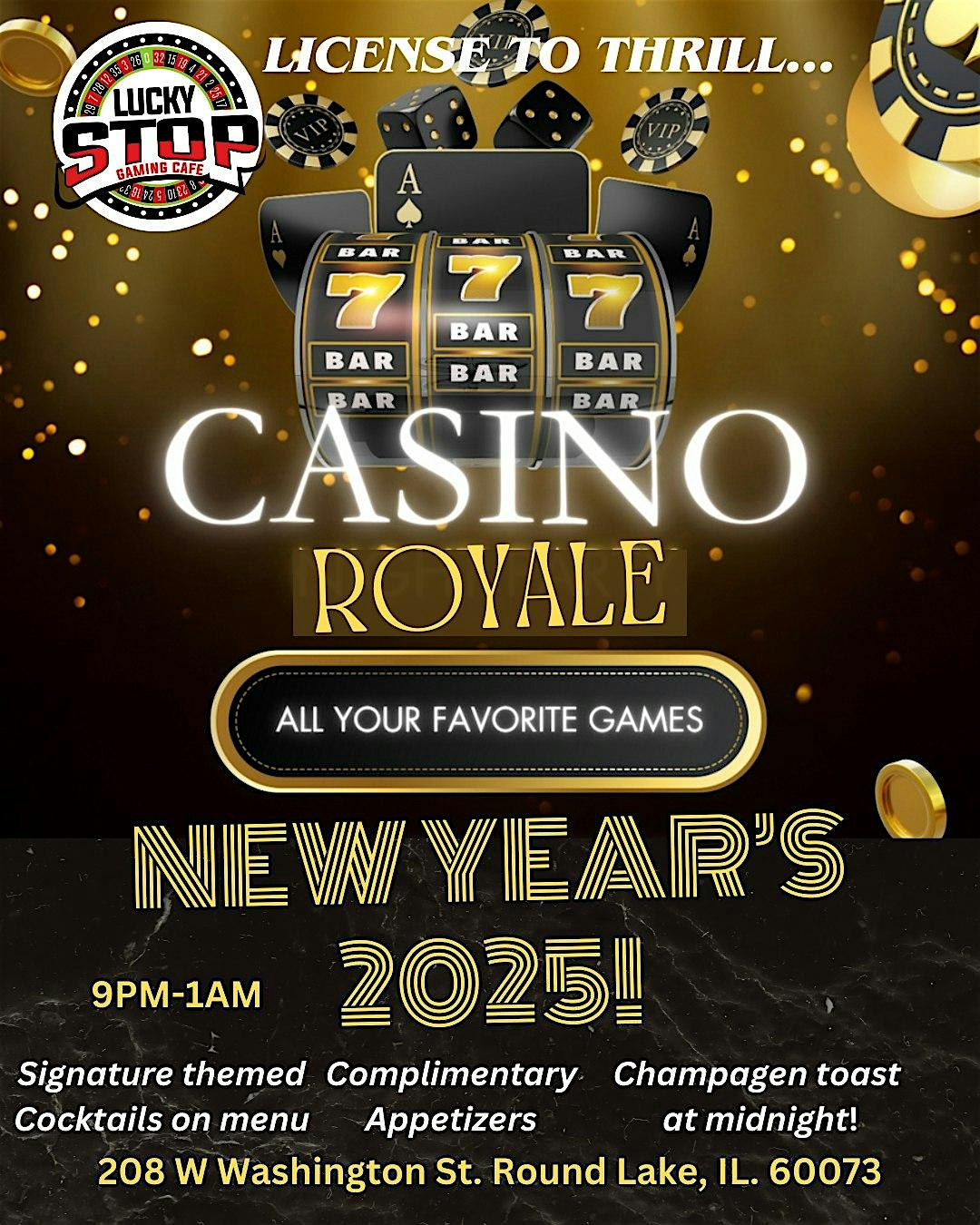 Bet on 2025: Casino Royale NYE! – Round Lake, IL