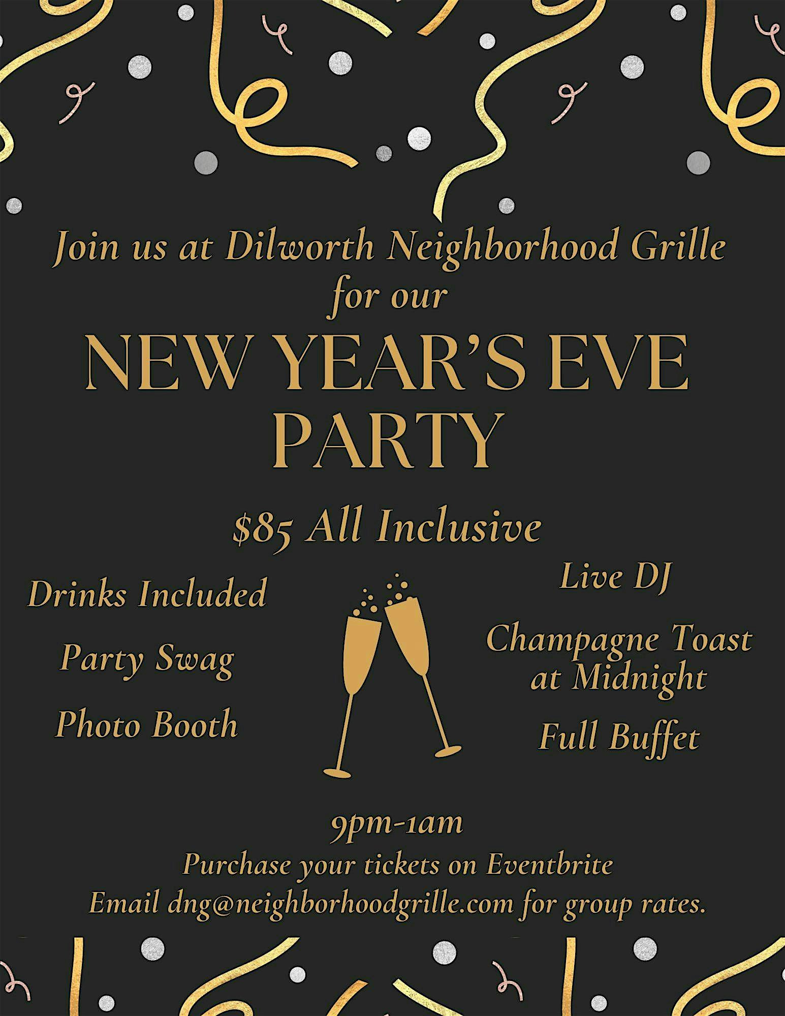 All Inclusive New Year’s Eve Bash – Charlotte, NC