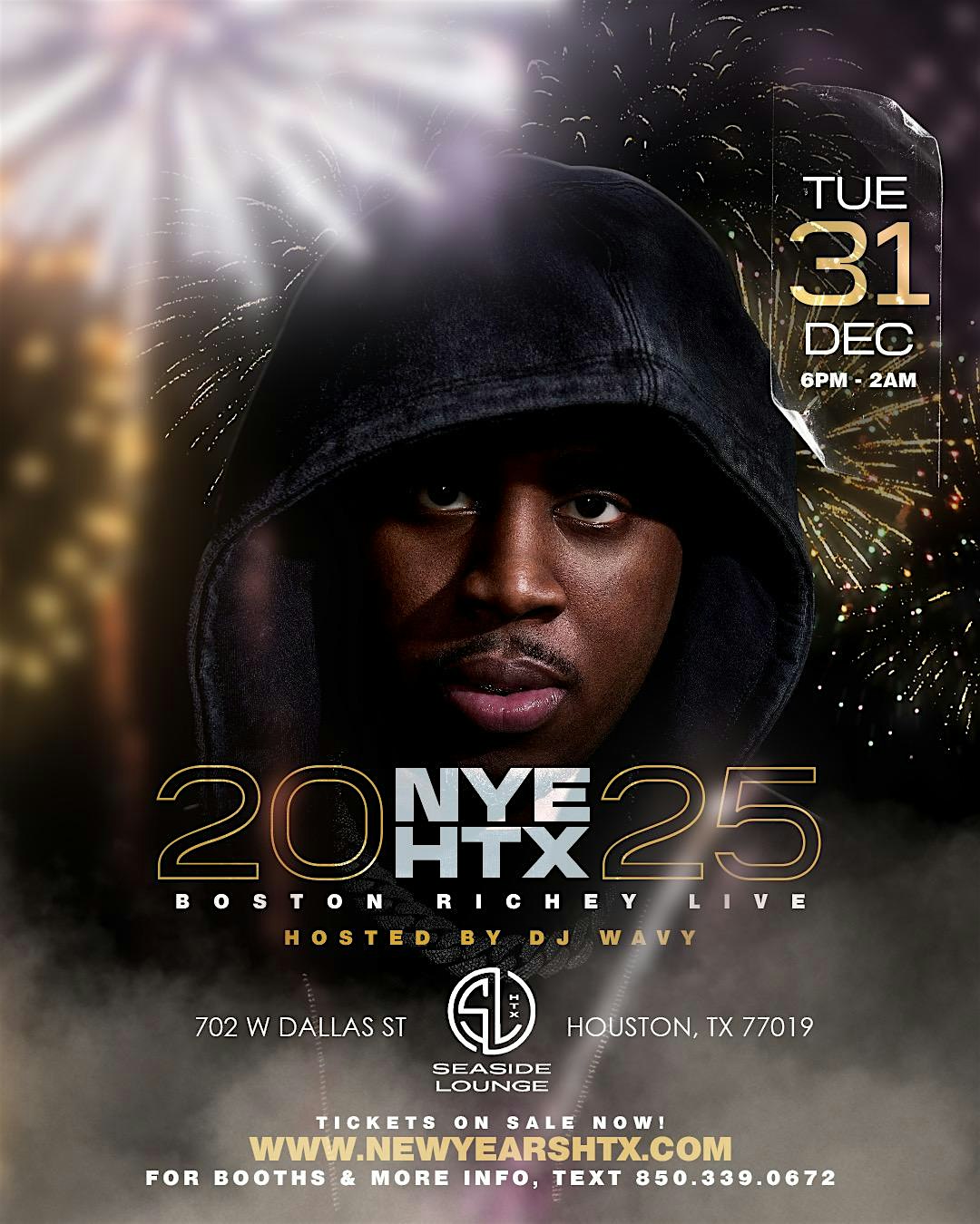 NEW YEARS HOUSTON  BOSTON RICHEY LIVE IN CONCERT – Houston, TX