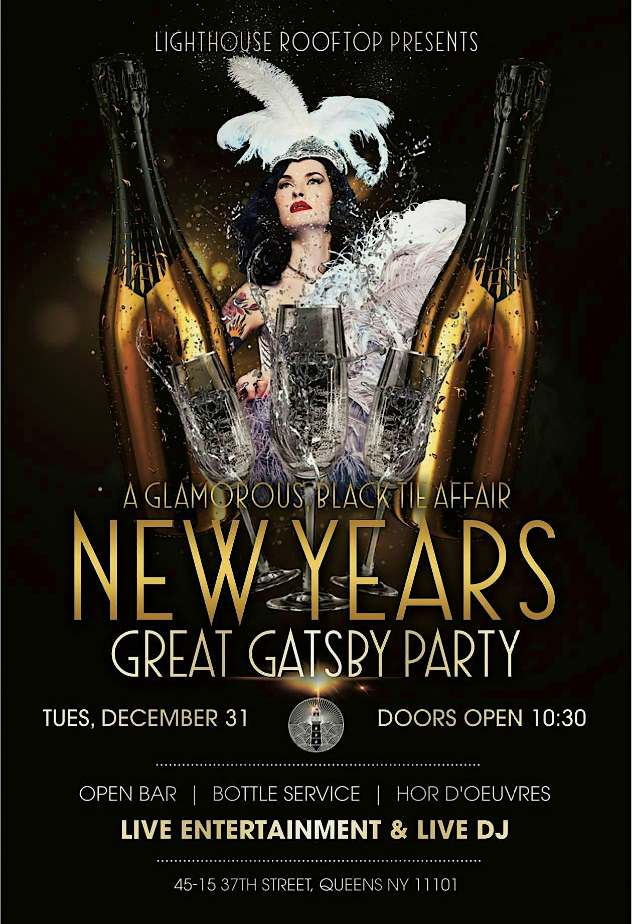 NEW YEARS EVE AT LIGHTHOUSE: GREAT GATSBY EDITION – Queens, NY