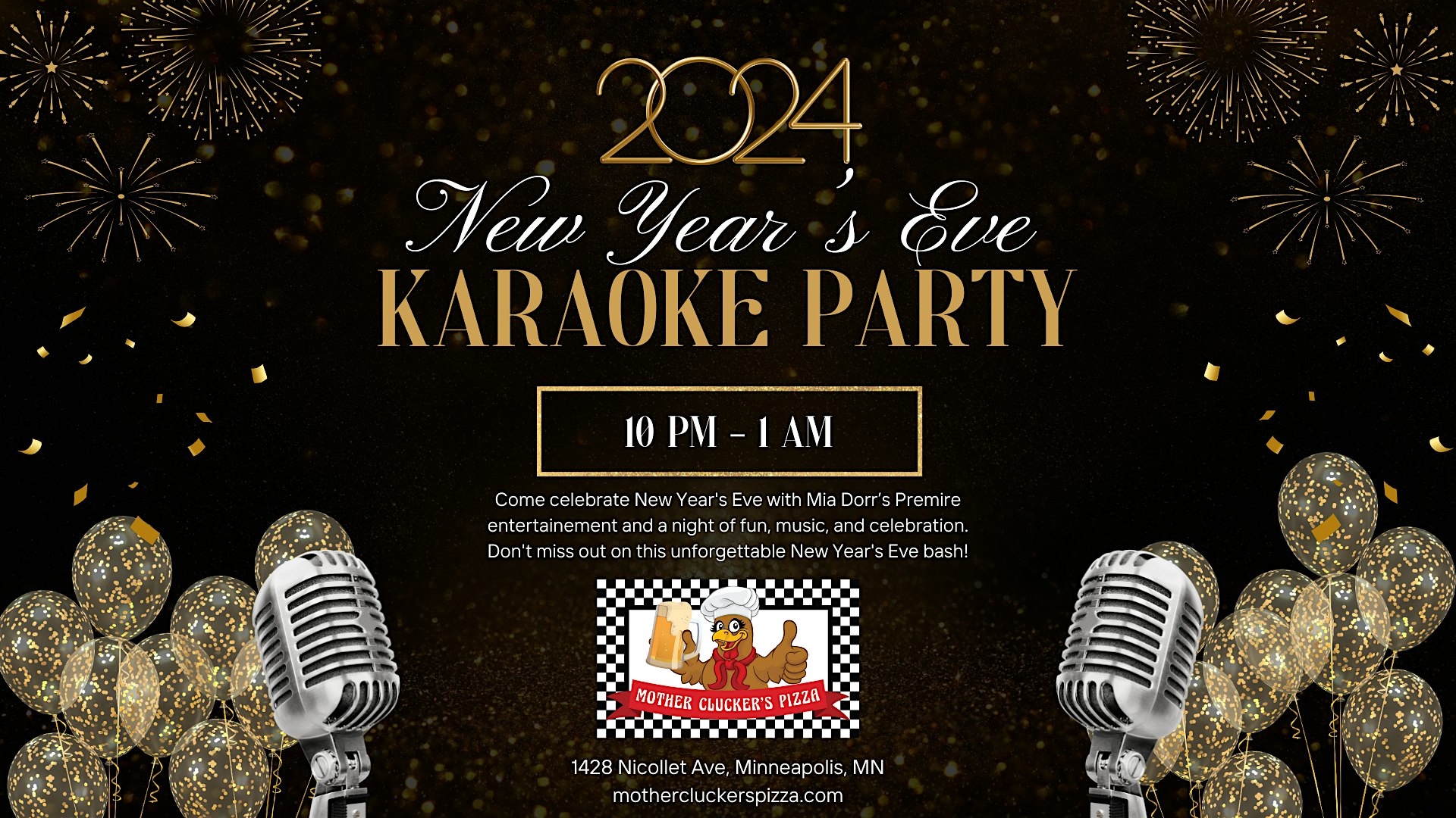 New Year’s Eve Karaoke at Mother Clucker’s Pizza – Minneapolis, MN