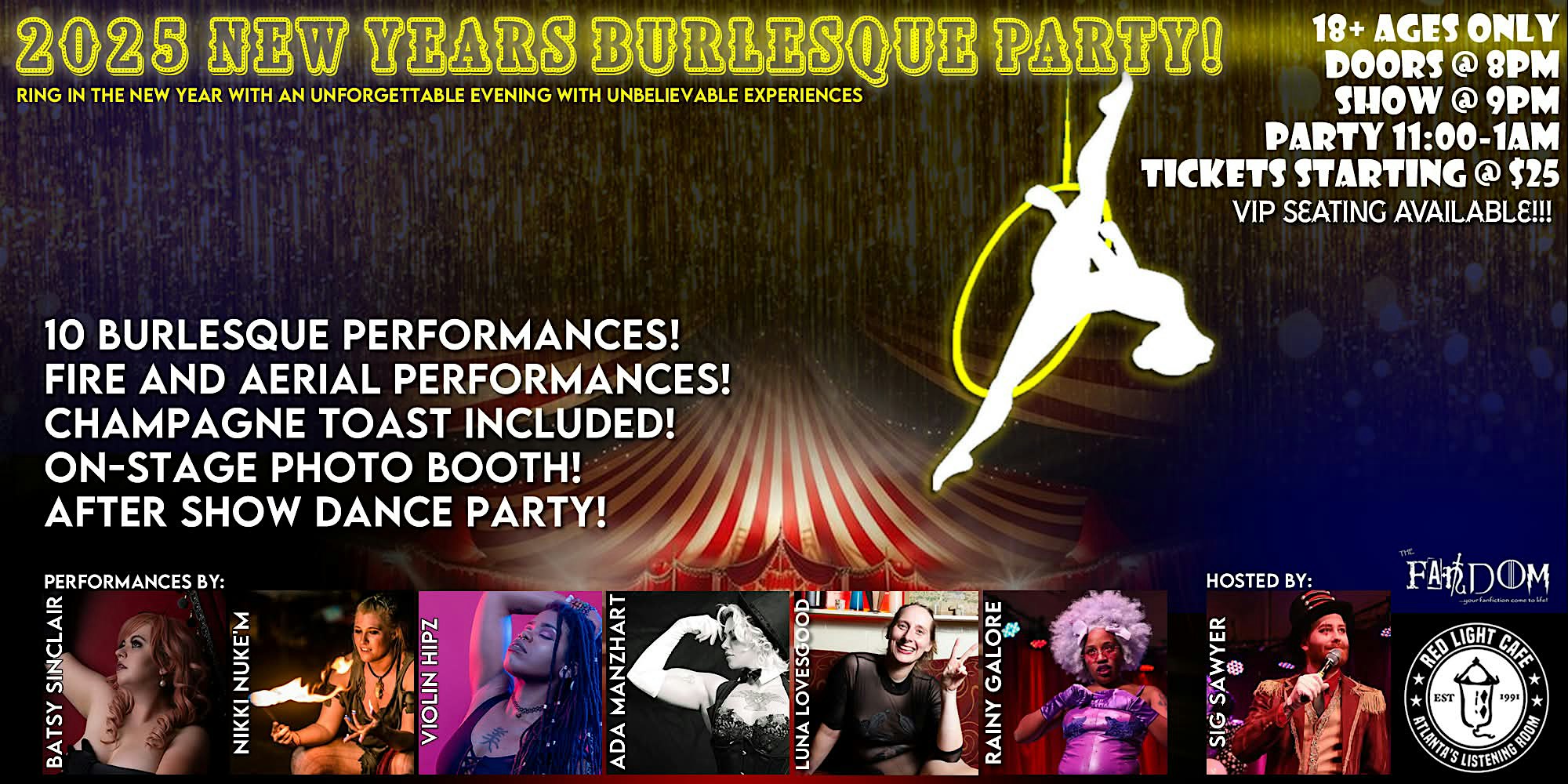 New Year’s At The Circus! Burlesque, Aerial, Fire Performers & More!!! – Atlanta, GA