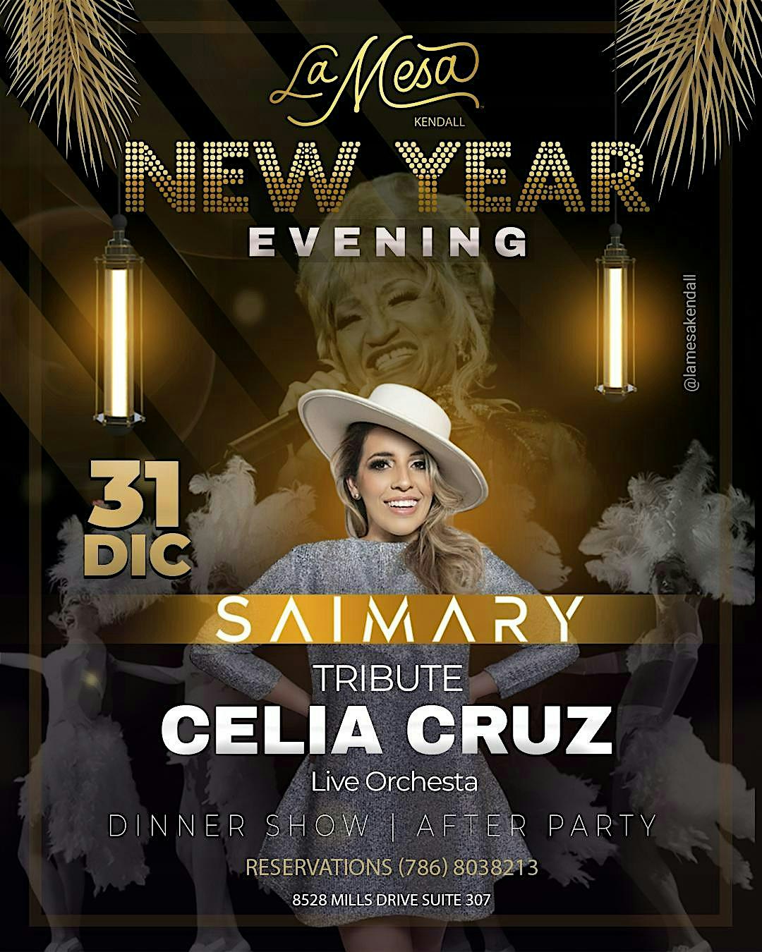 CELIA TRIBUTE BY SAIMARY ” NYE SHOW ” LA MESA KENDALL – Kendall, FL