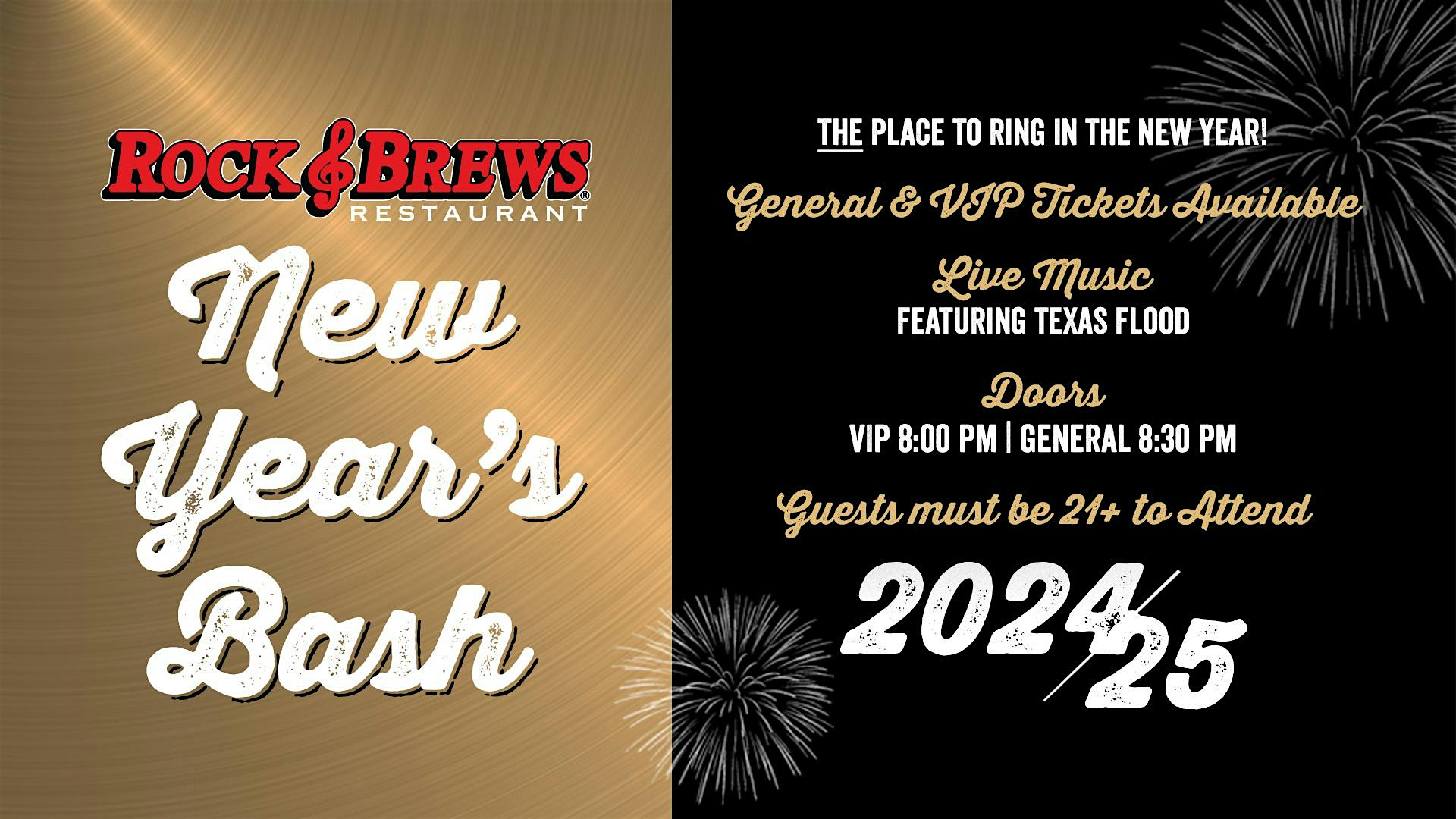 Rock & Brews Grapevine New Year’s Bash – Grapevine, TX