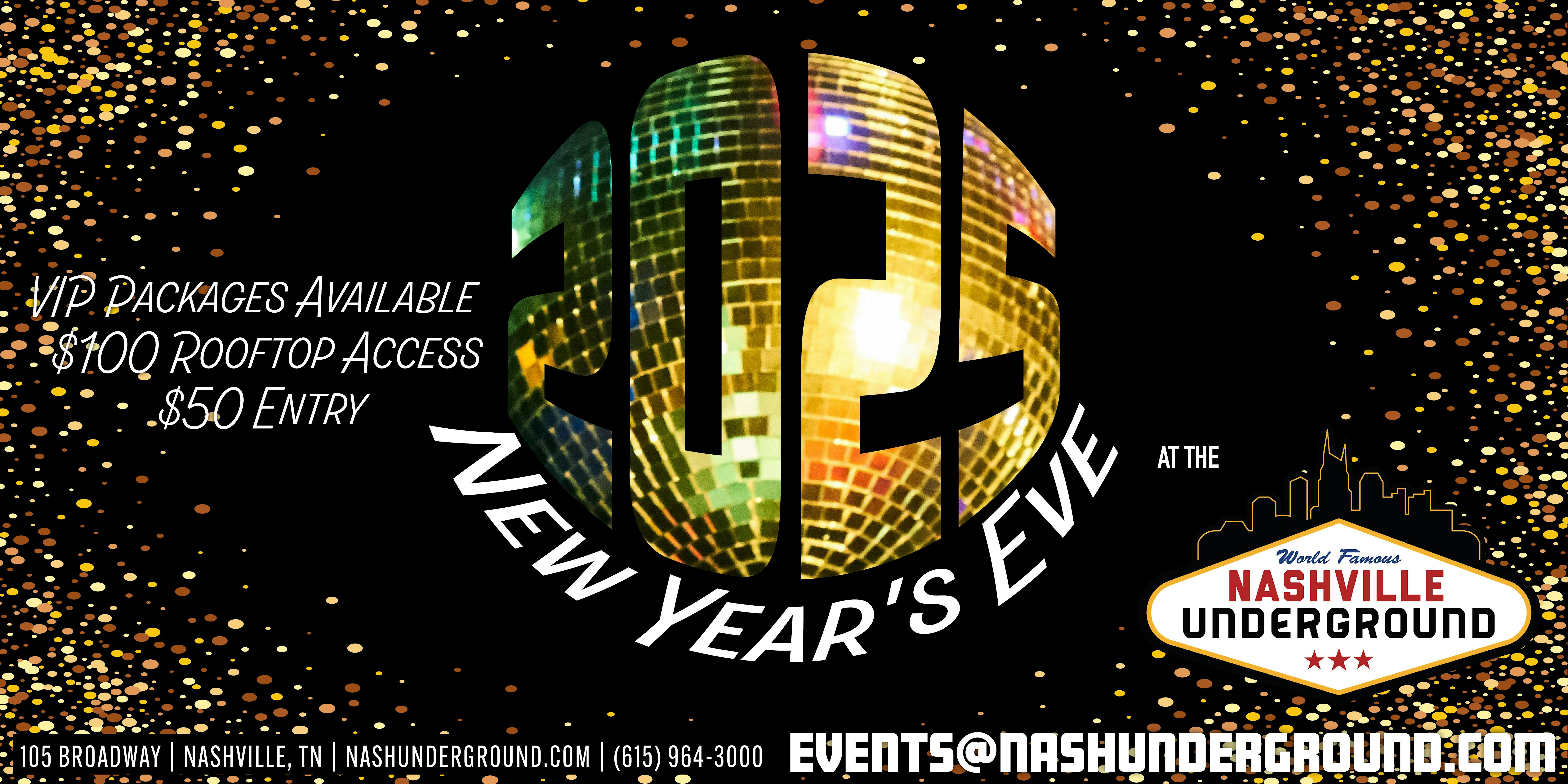 NYE 2025 – Disco at The Nashville Underground! – Nashville, TN