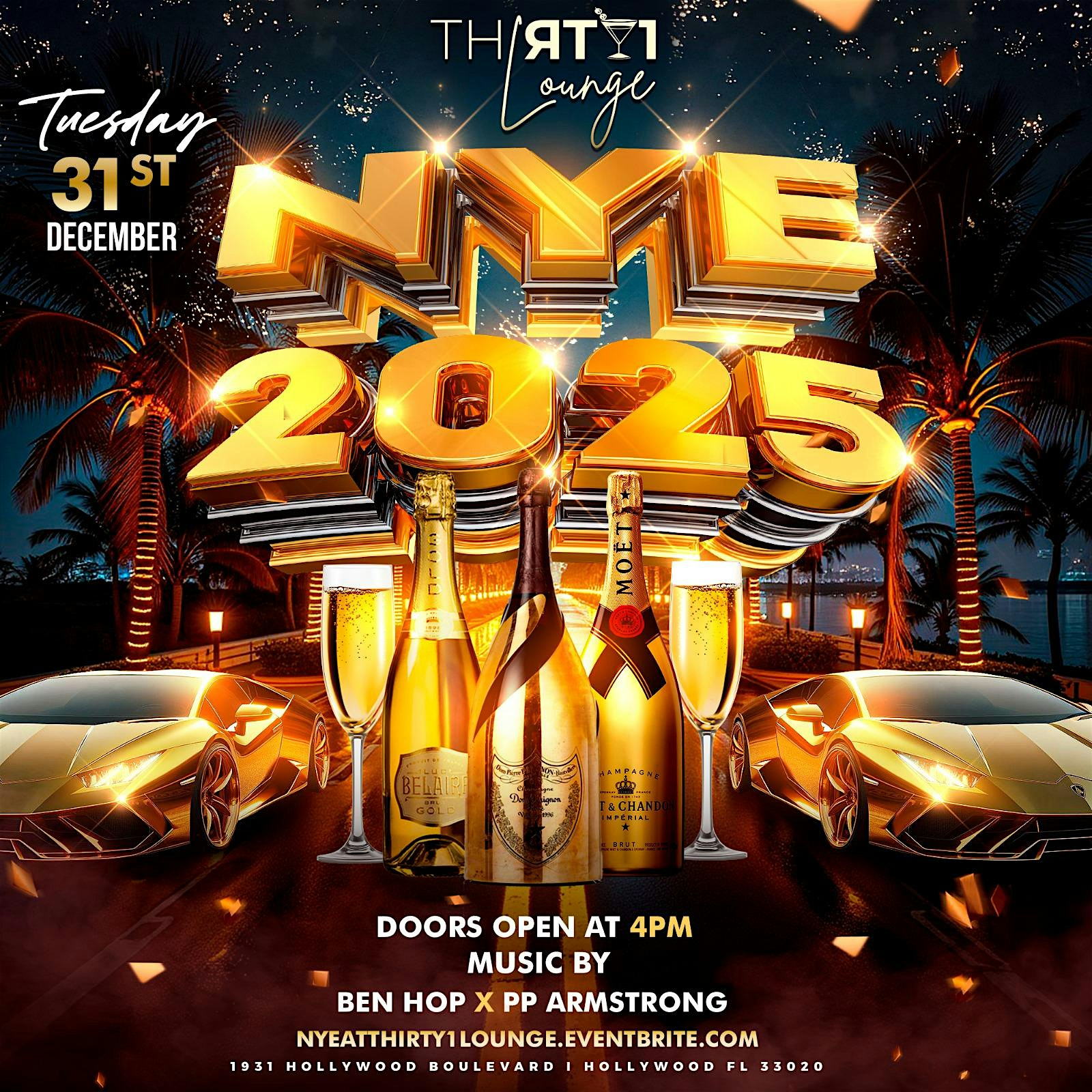 NYE at Thirty1 – Hollywood, FL