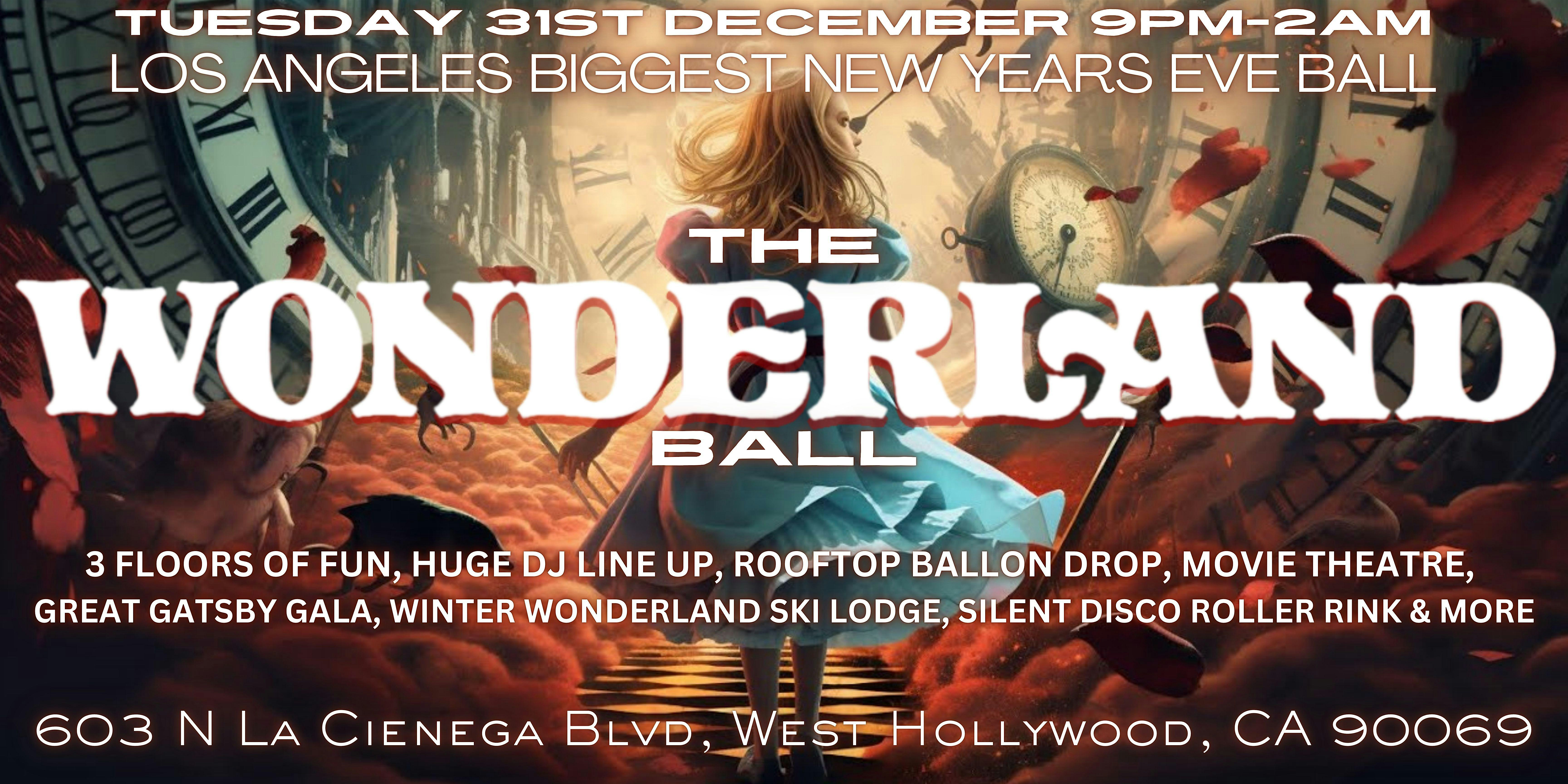 NYE WONDERLAND BALL, FINAL DAY FESTIVAL & GREAT GATSBY GALA – West Hollywood, CA