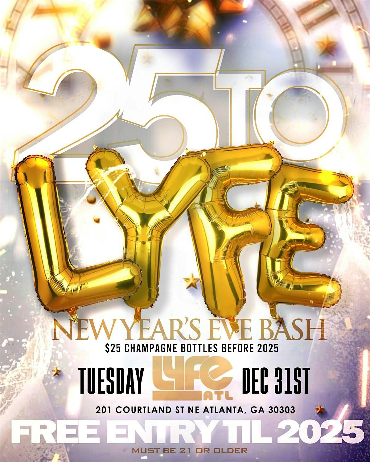 ATL NYE BASH [EVERYONE FREE BEFORE 2025] – Atlanta, GA