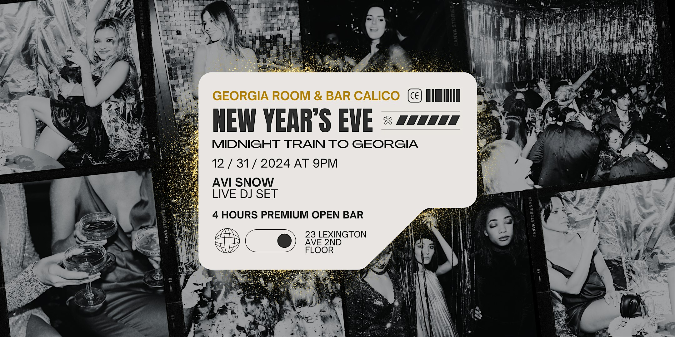 Georgia Room’s New Years Eve: Midnight Train to Georgia – NYC’s #1 Club – New York, NY