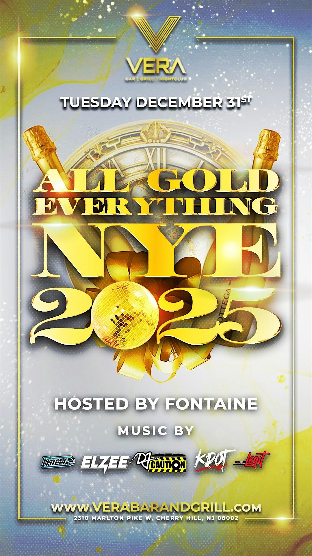 ALL GOLD EVERYTHING: NYE 2025 @ VERA! – Cherry Hill, NJ